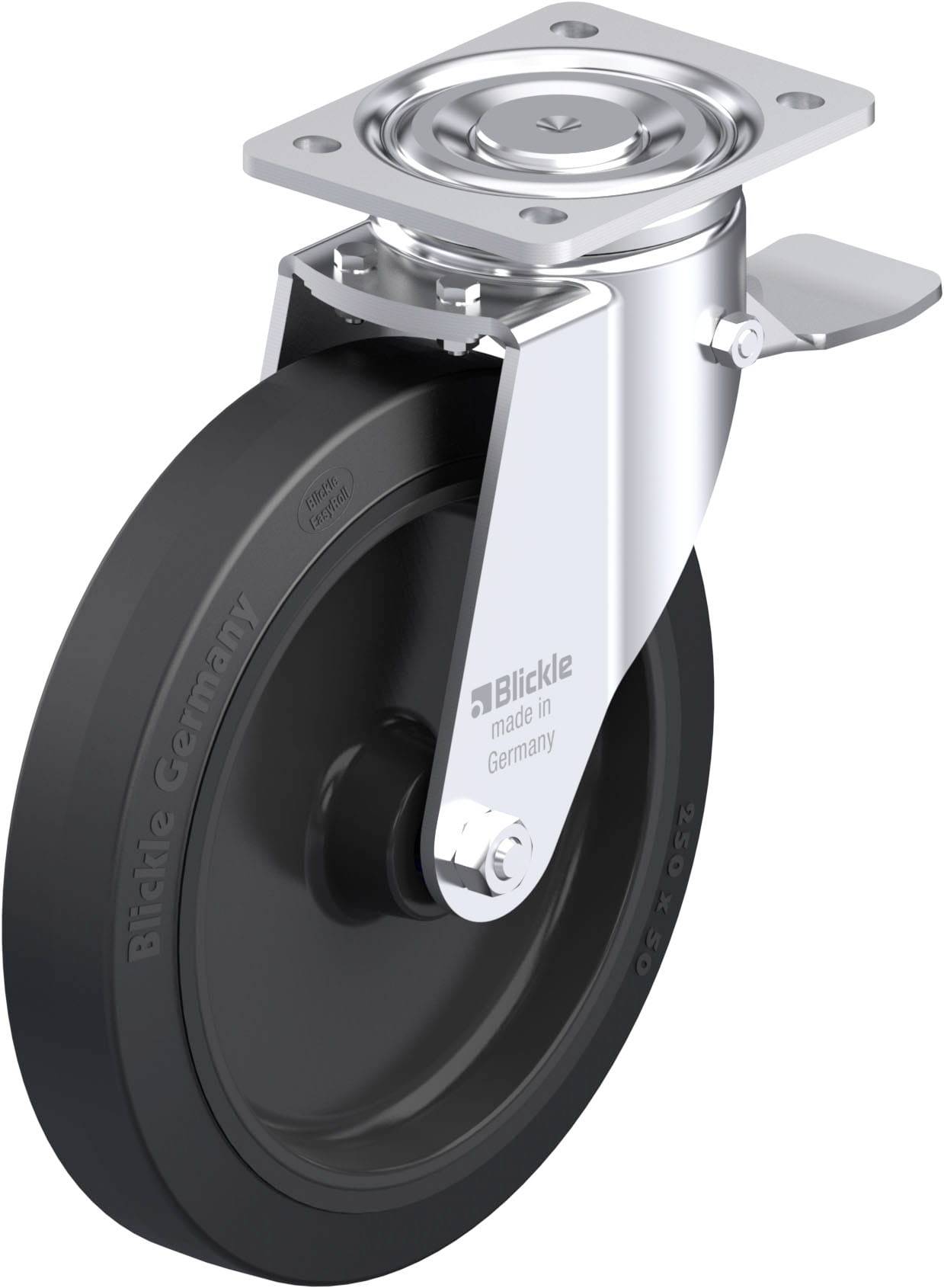 Blickle 851922 LH-POEV 250XR-ST Stahlblech-Lenkrolle Rad-Durchmesser: 250mm Tragfähigkeit (max.): 600kg 1St.