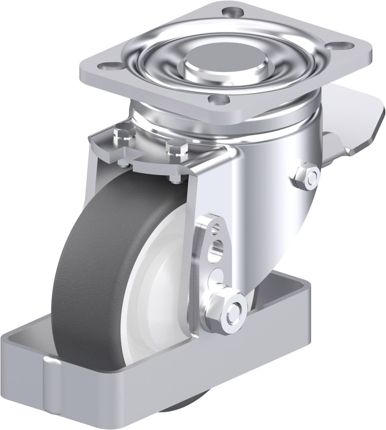 Blickle 939008 LH-POTH 100K-1-ST-FS Stahlblech-Lenkrolle Rad-Durchmesser: 100mm Tragfähigkeit (max.): 300kg 1St.