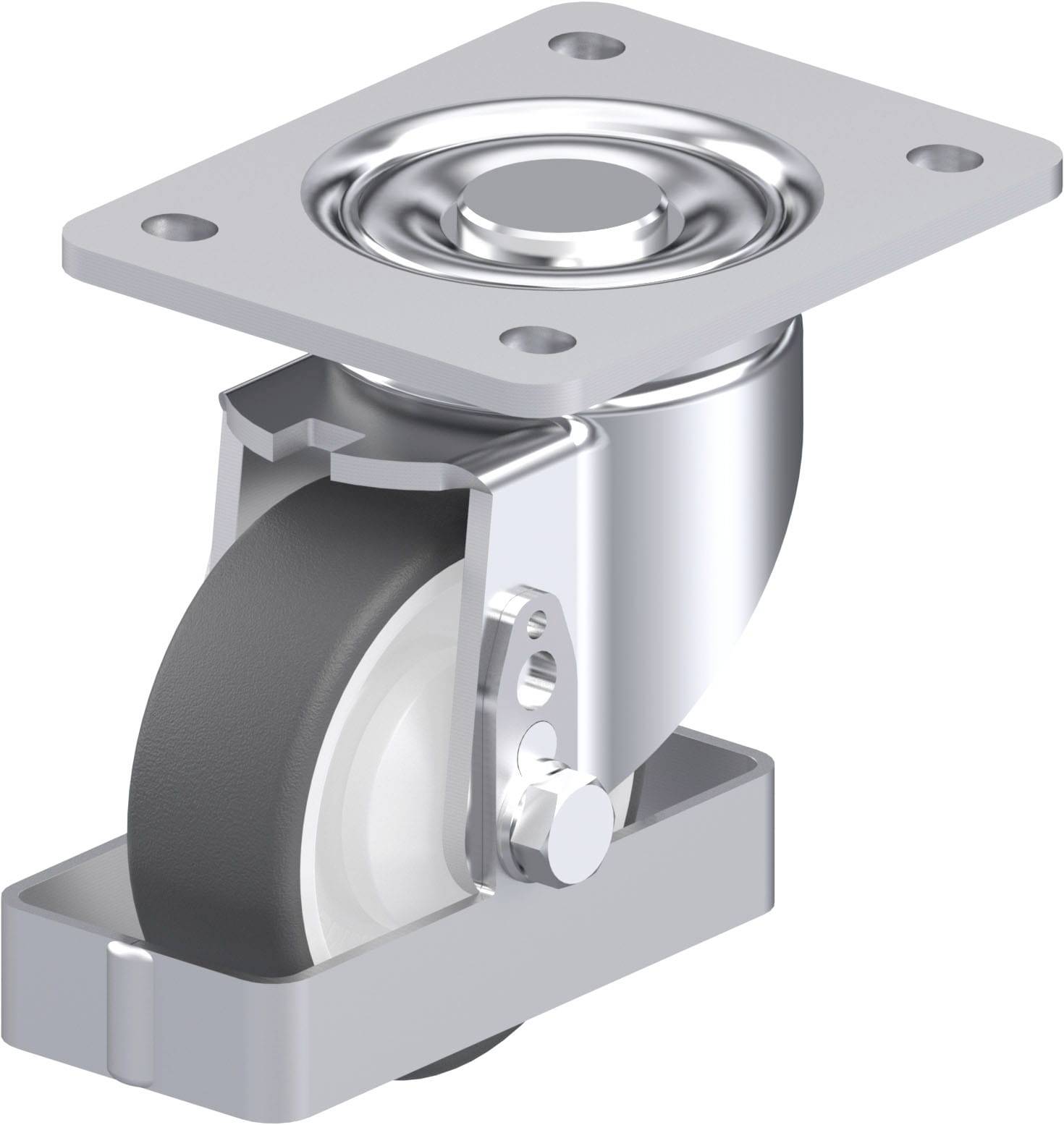 Blickle 895704 LH-POTH 100K-3-FS Stahlblech-Lenkrolle Rad-Durchmesser: 100mm Tragfähigkeit (max.): 300kg 1St.