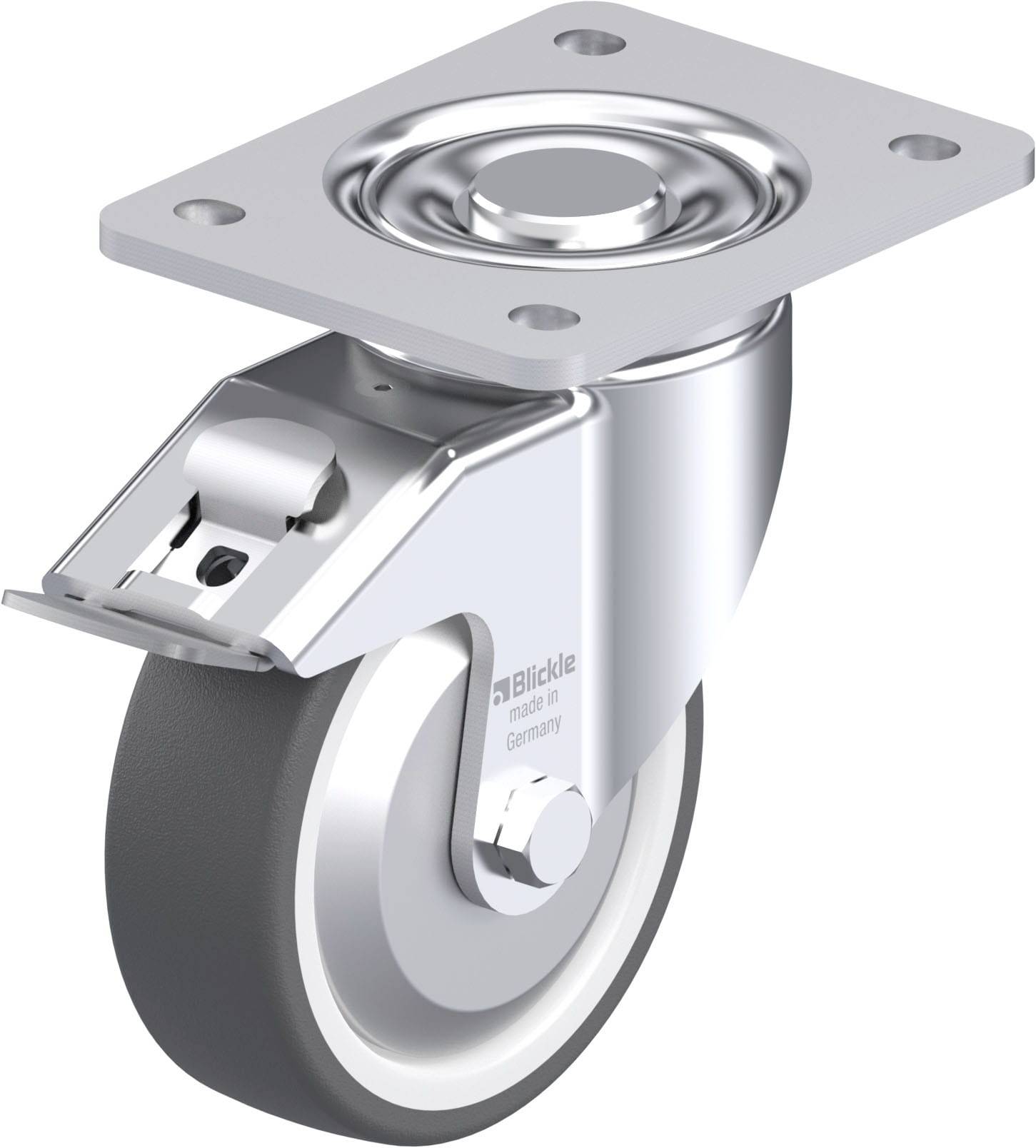 Blickle 750103 LH-POTH 125G-3-FI-FA Stahlblech-Lenkrolle Rad-Durchmesser: 125mm Tragfähigkeit (max.): 350kg 1St.