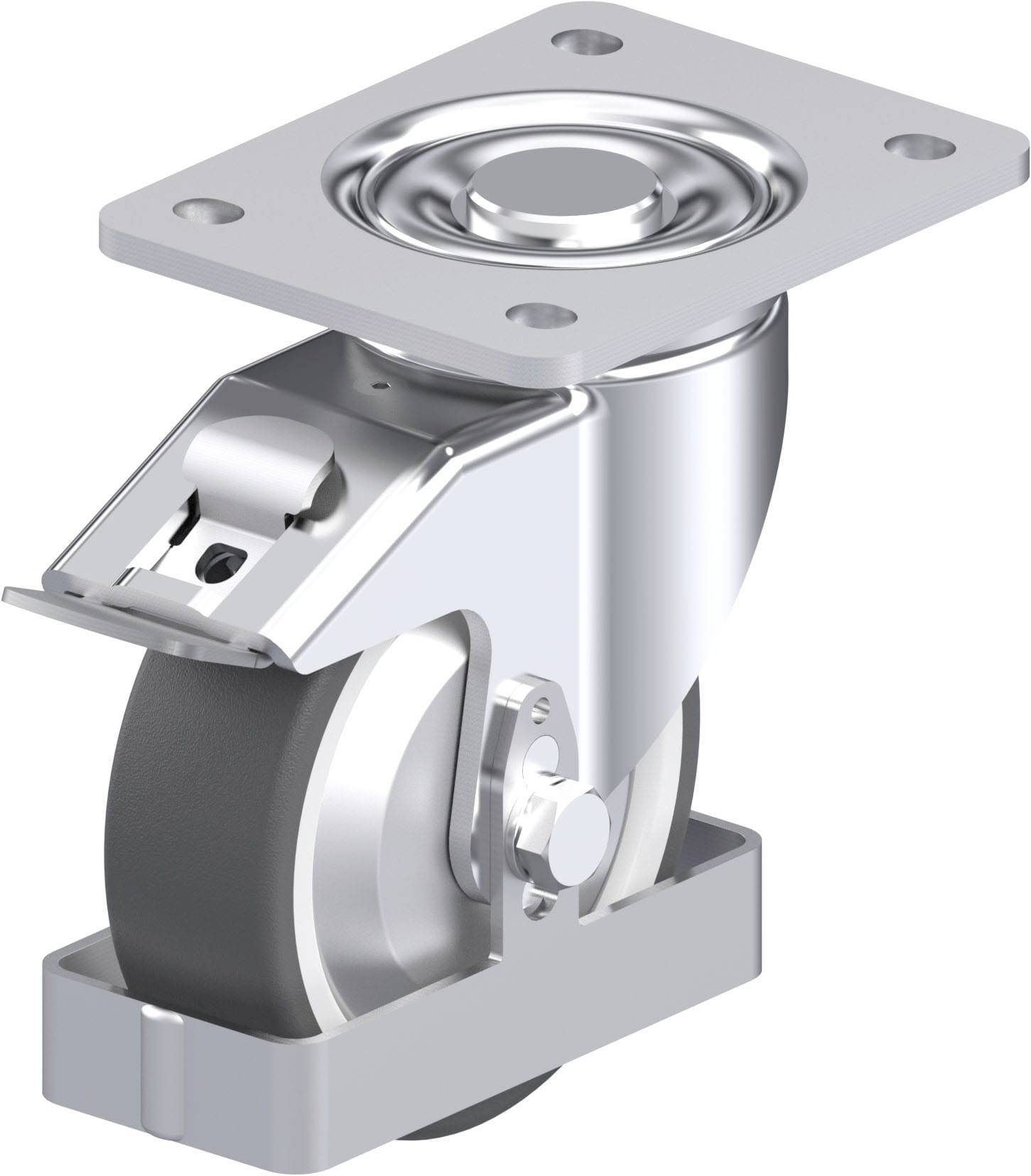 Blickle 939054 LH-POTH 125R-3-FI-FA-FS Stahlblech-Lenkrolle Rad-Durchmesser: 125mm Tragfähigkeit (max.): 350kg 1St.