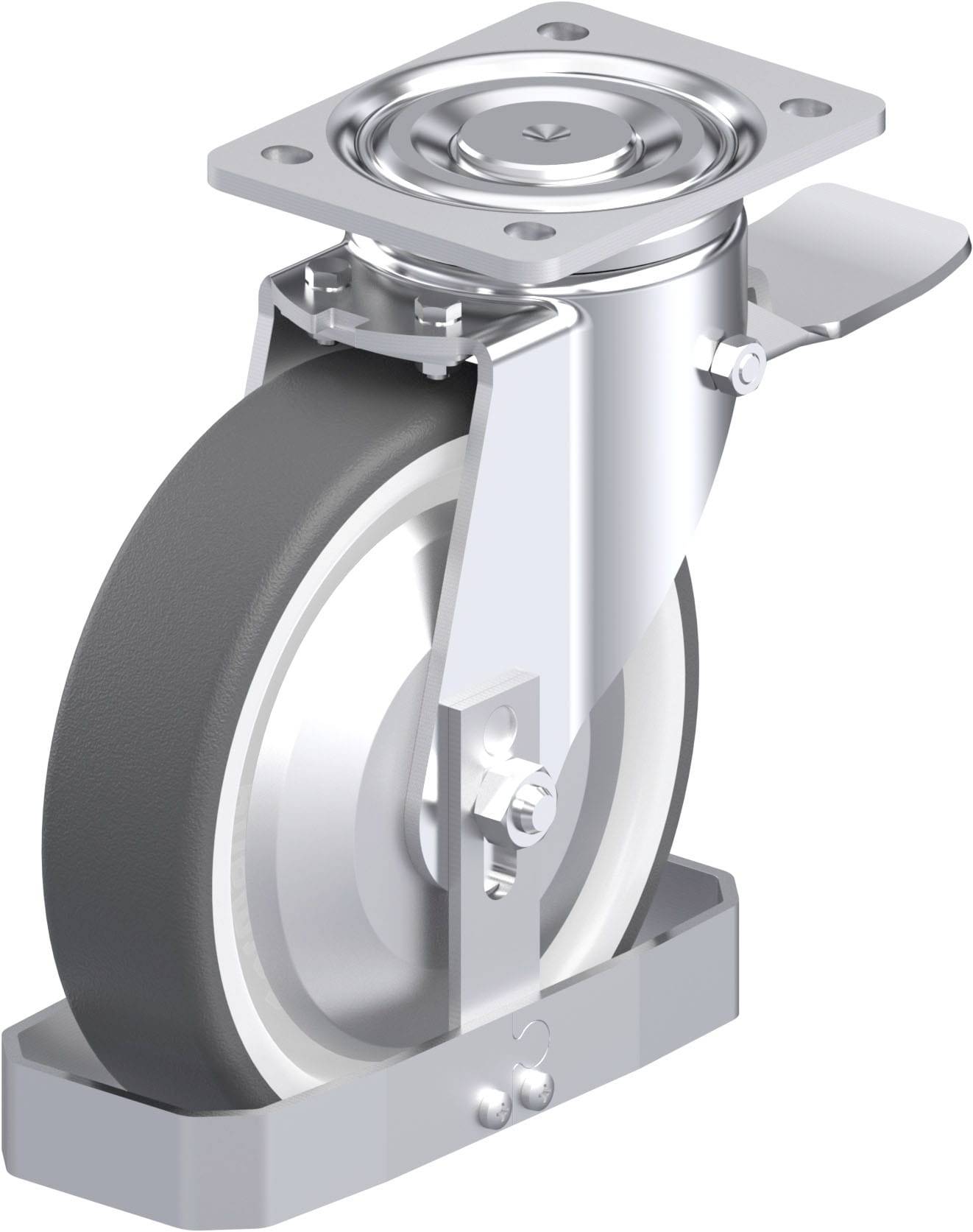 Blickle 939122 LH-POTH 200K-ST-FA-FS Stahlblech-Lenkrolle Rad-Durchmesser: 200mm Tragfähigkeit (max.): 800kg 1St.