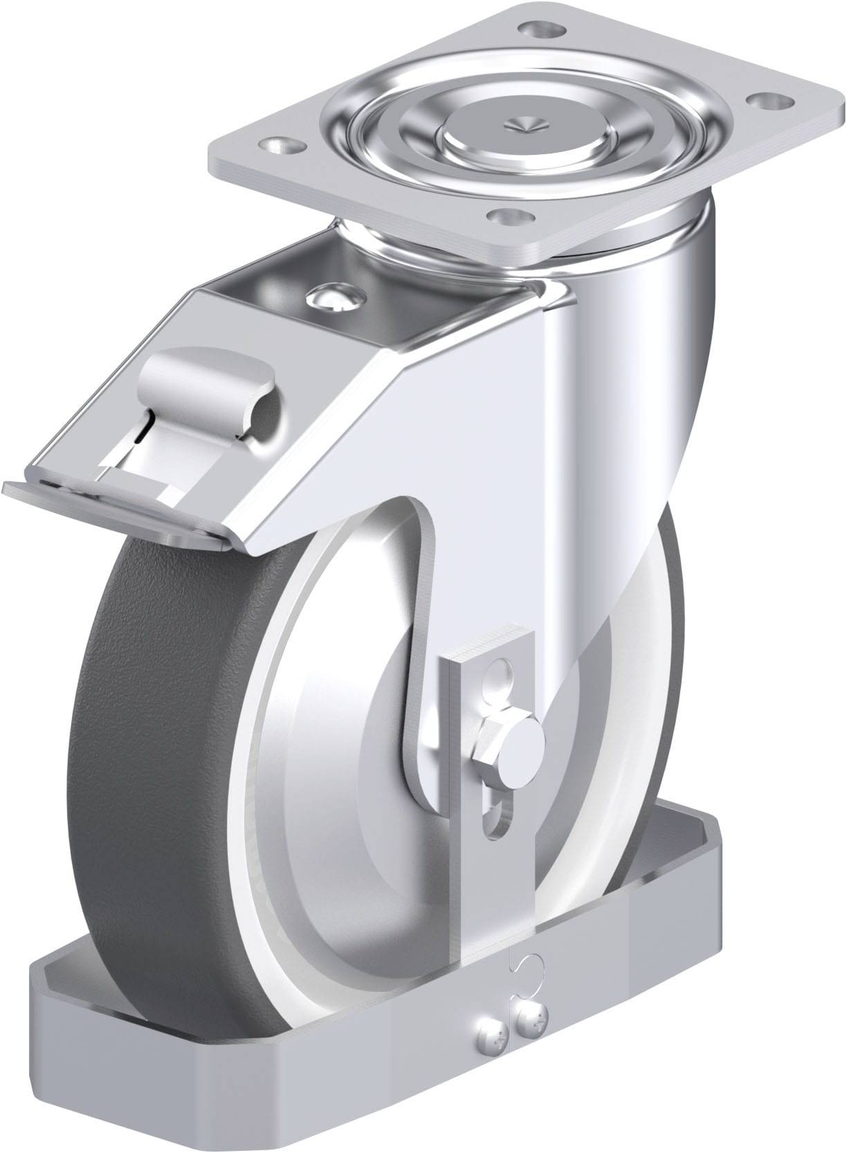 Blickle 939128 LH-POTH 200R-FI-FA-FS Stahlblech-Lenkrolle Rad-Durchmesser: 200mm Tragfähigkeit (max.): 600kg 1St.