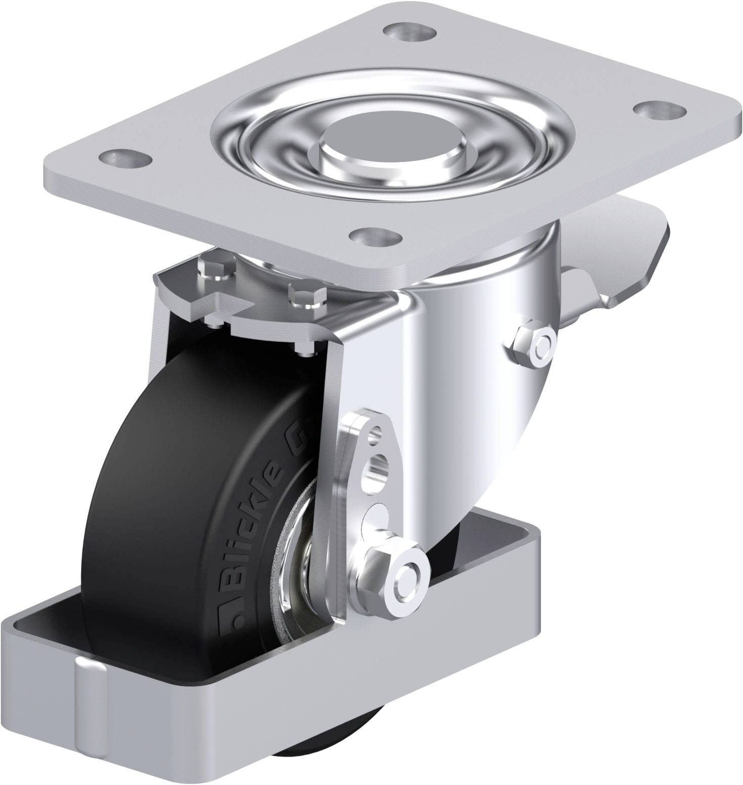 Blickle 938674 LH-SE 100K-3-ST-FS Stahlblech-Lenkrolle Rad-Durchmesser: 100mm Tragfähigkeit (max.): 270kg 1St.