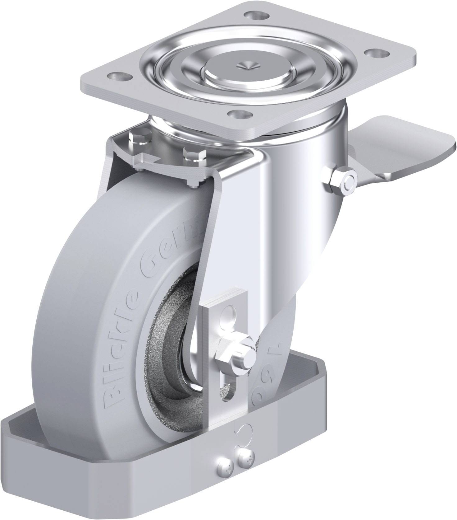 Blickle 938692 LH-SE 160K-ST-SG-FS Stahlblech-Lenkrolle Rad-Durchmesser: 160mm Tragfähigkeit (max.): 450kg 1St.