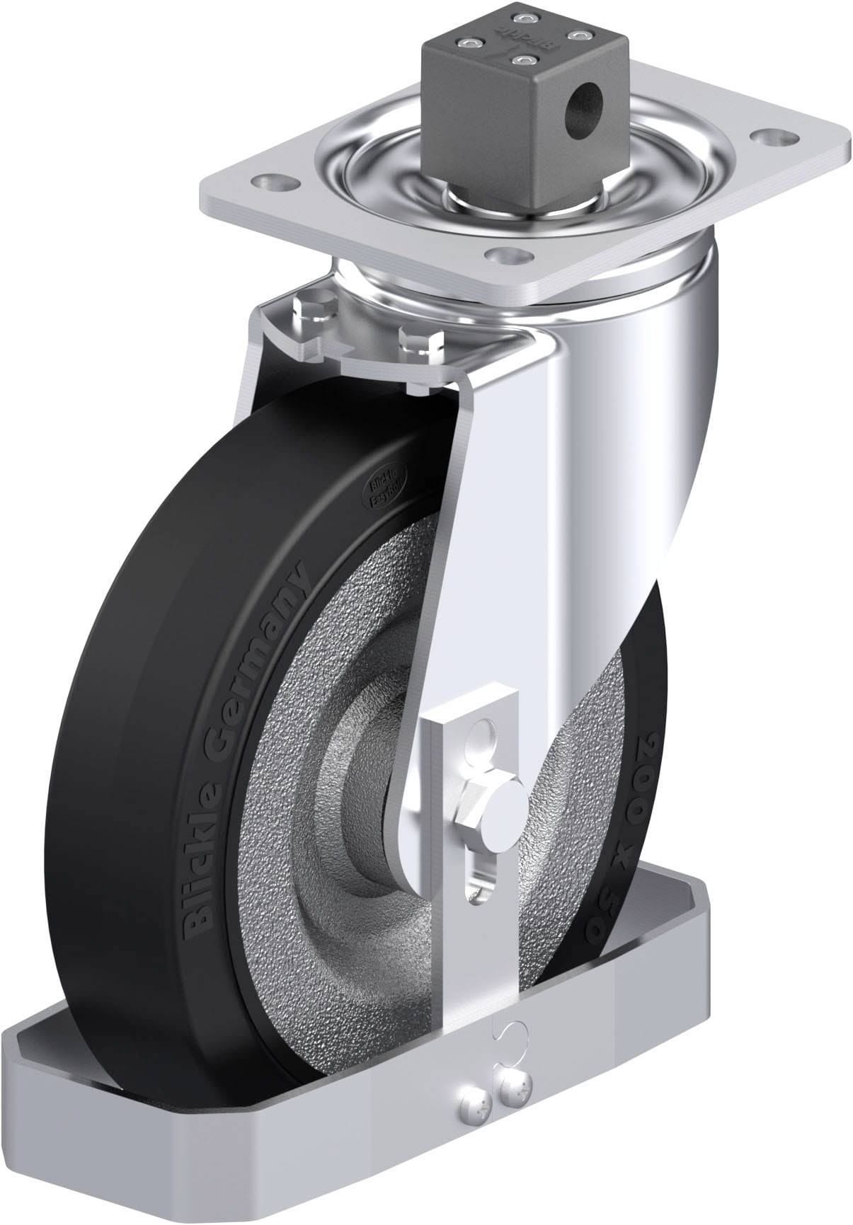 Blickle 938693 LH-SE 200K-CS13-FS Stahlblech-Lenkrolle Rad-Durchmesser: 200mm Tragfähigkeit (max.): 600kg 1St.