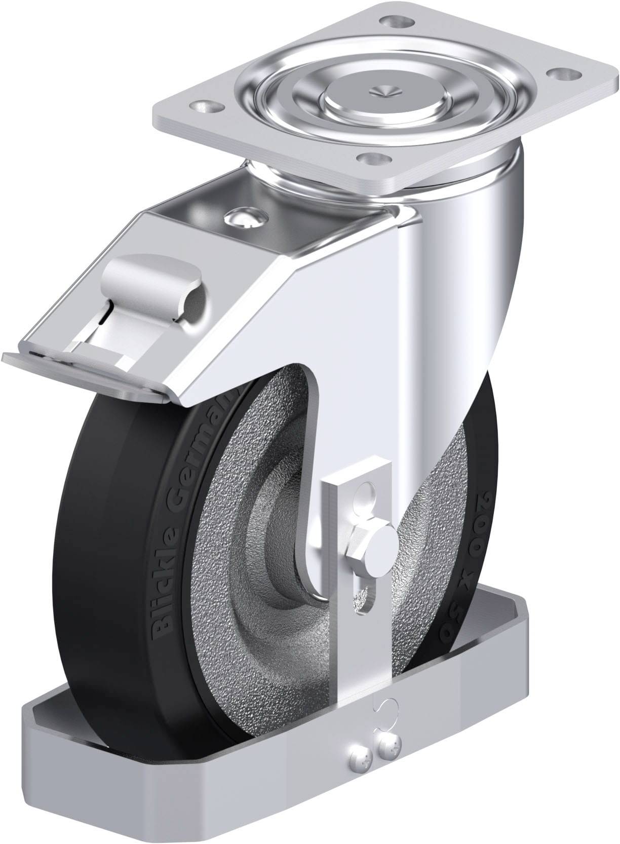 Blickle 903706 LH-SE 200K-FI-FS Stahlblech-Lenkrolle Rad-Durchmesser: 200mm Tragfähigkeit (max.): 600kg 1St.