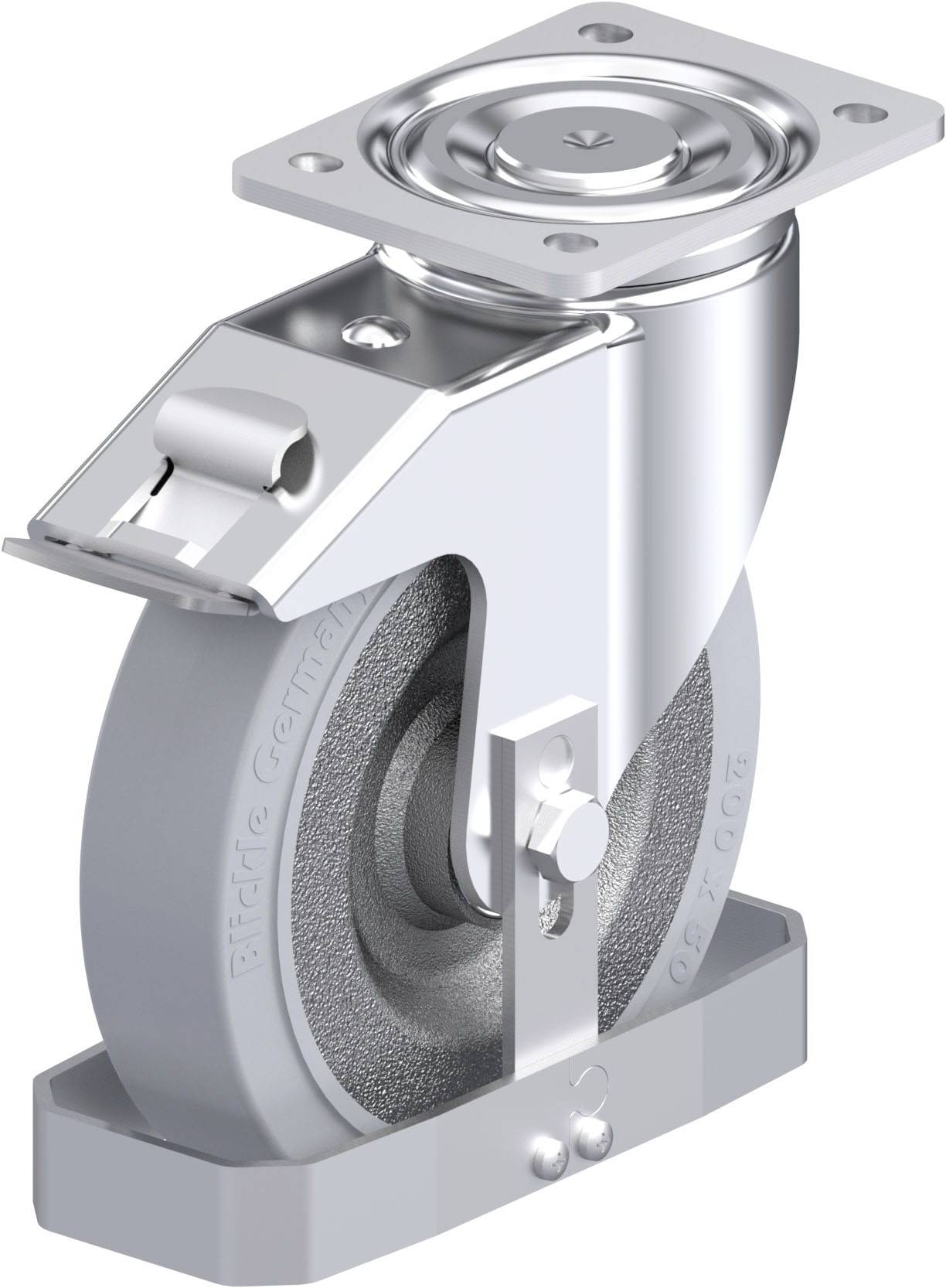 Blickle 925806 LH-SE 200K-FI-SG-FS Stahlblech-Lenkrolle Rad-Durchmesser: 200mm Tragfähigkeit (max.): 600kg 1St.