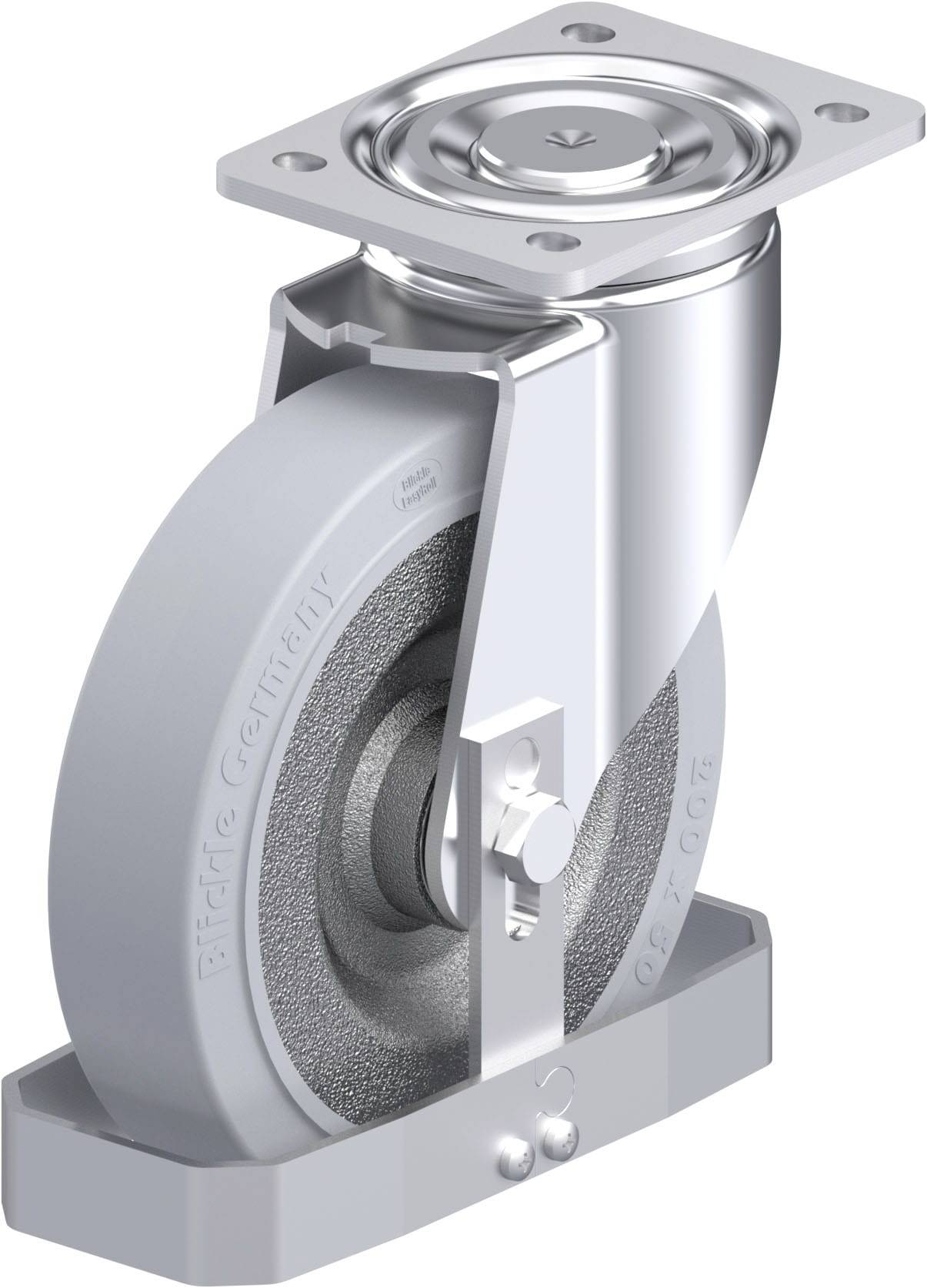 Blickle 938697 LH-SE 200K-SG-FS Stahlblech-Lenkrolle Rad-Durchmesser: 200mm Tragfähigkeit (max.): 600kg 1St.