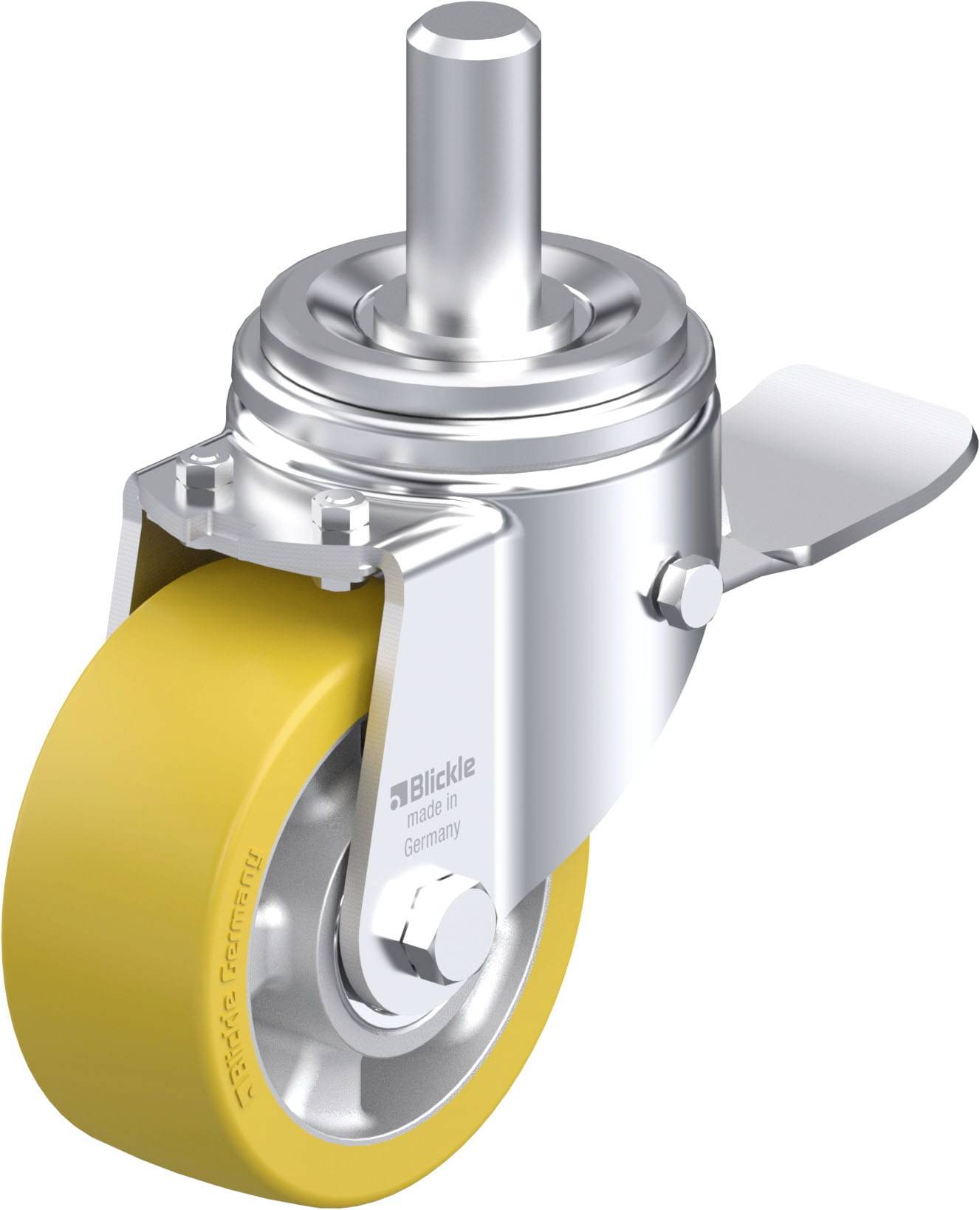 Blickle 852526 LHZ-ALTH 127K-ST Stahlblech-Lenkrolle Rad-Durchmesser: 125mm Tragfähigkeit (max.): 750kg 1St.