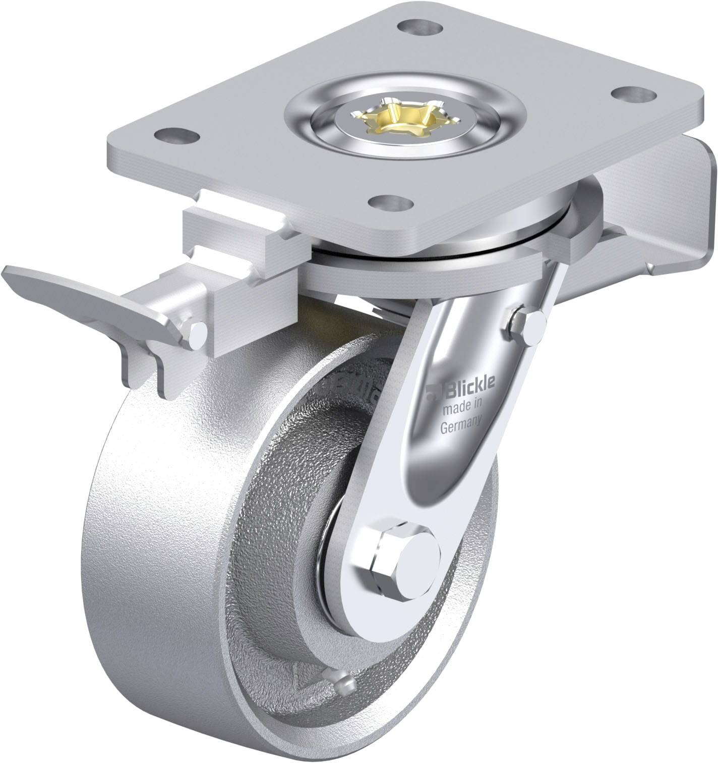 Blickle 937334 LIO-G 127IK-ST-RI4 Hitzebständige Schwerlast-Lenkrolle Rad-Durchmesser: 125mm Tragfähigkeit (max.): 750kg 1St.