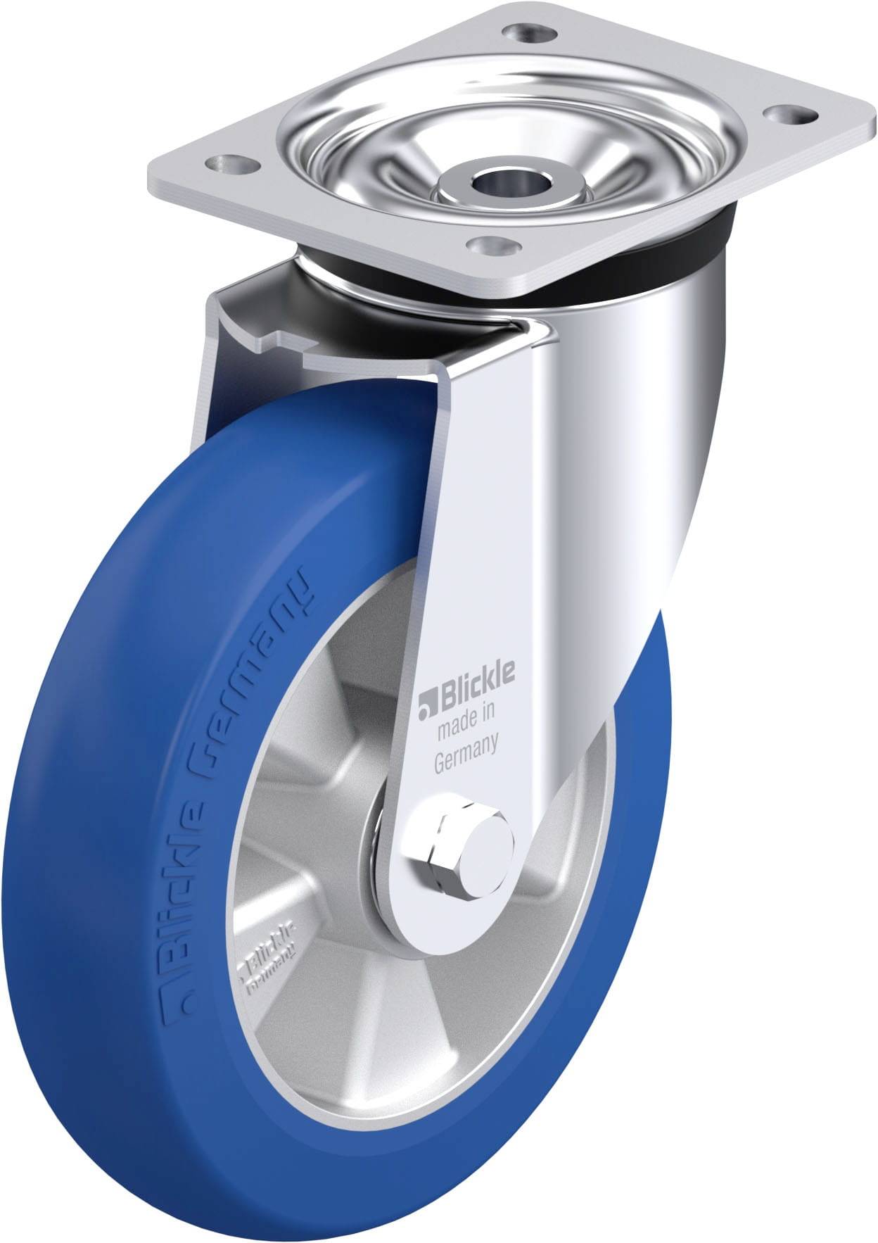 Blickle 857088 LK-ALBS 200K-CO Stahlblech-Lenkrolle Rad-Durchmesser: 200mm Tragfähigkeit (max.): 600kg 1St.