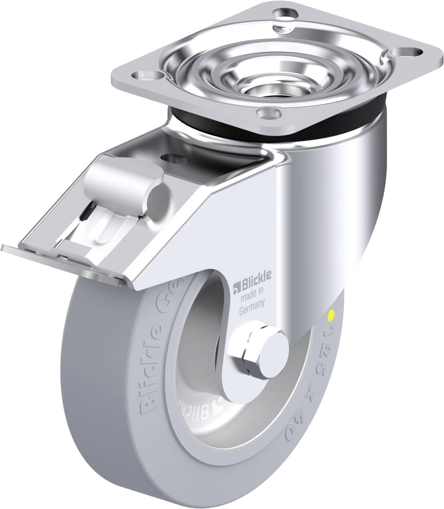 Blickle 933675 LK-ALEV 125K-1-FI-SG-AS Stahlblech-Lenkrolle Rad-Durchmesser: 125mm Tragfähigkeit (max.): 250kg 1St.