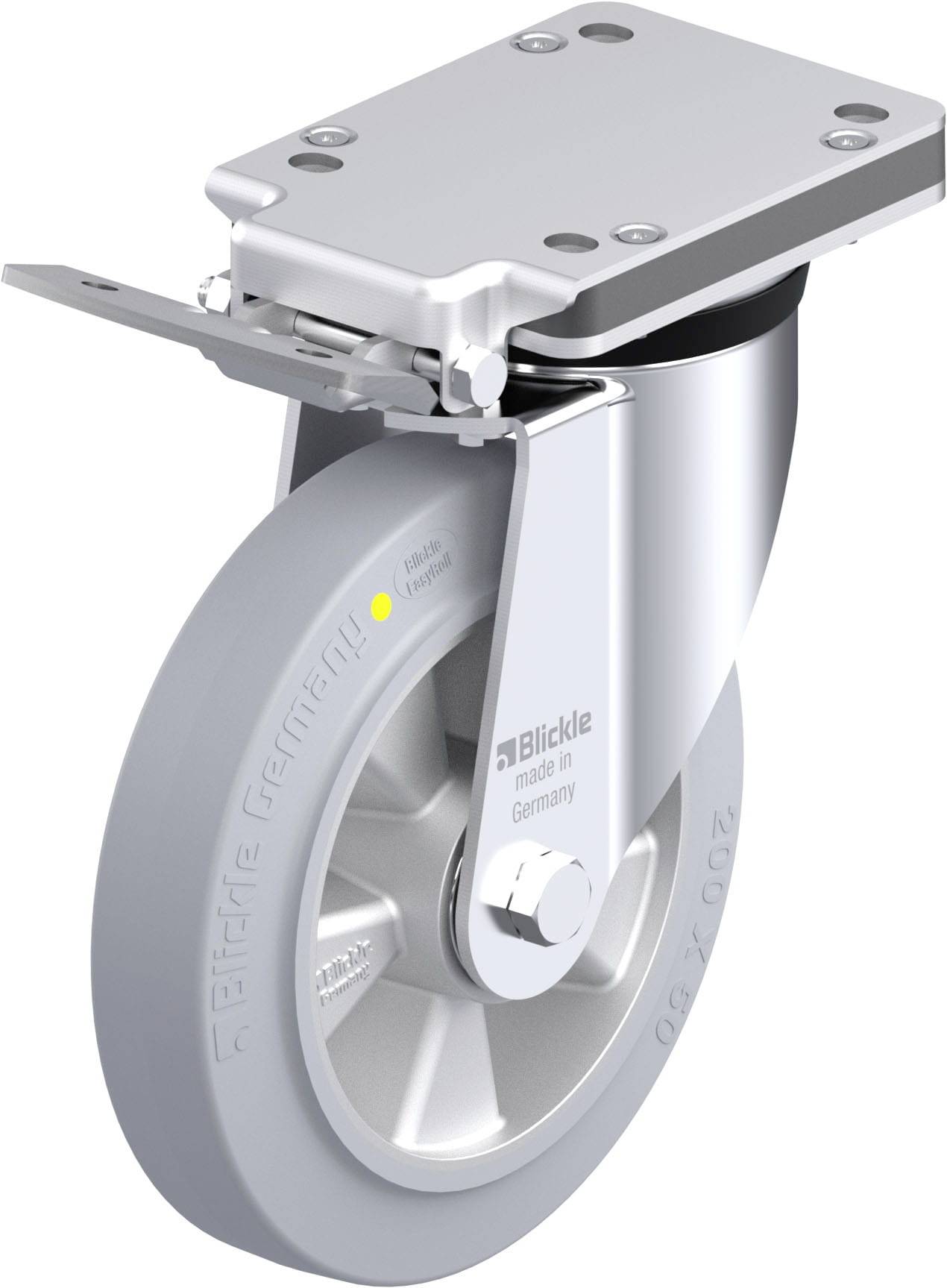 Blickle 936109 LK-ALEV 200K-IS-SG-AS Stahlblech-Lenkrolle Rad-Durchmesser: 200mm Tragfähigkeit (max.): 450kg 1St.