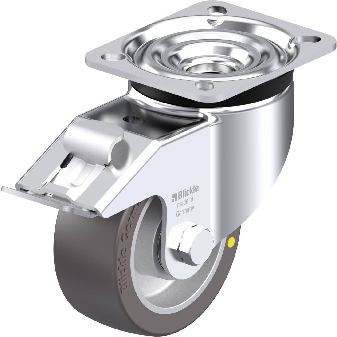 Blickle 887256 LK-ALST 100K-1-FI-AS Stahlblech-Lenkrolle Rad-Durchmesser: 100mm Tragfähigkeit (max.): 320kg 1St.