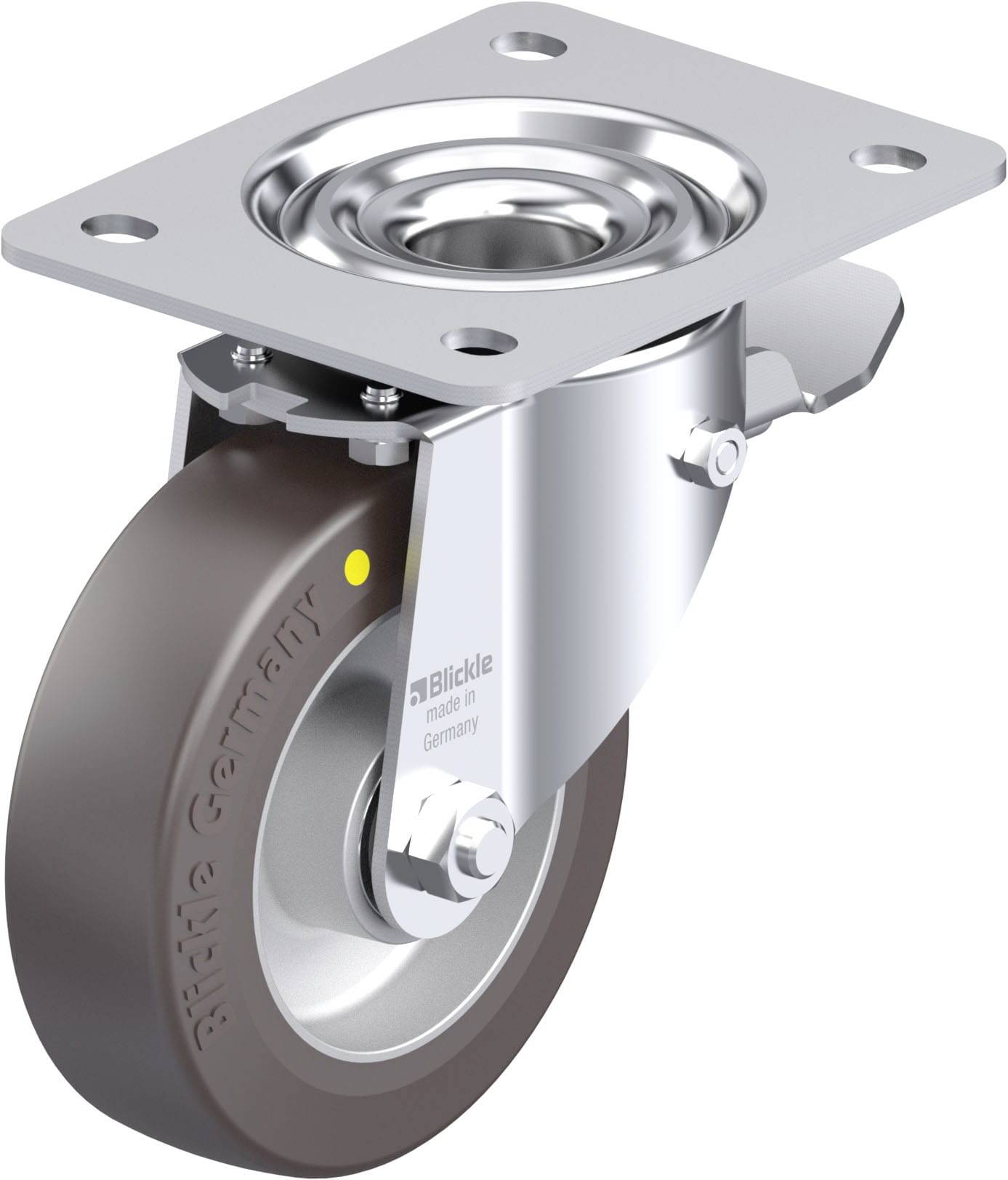 Blickle 936487 LK-ALST 125K-3-ST-AS Stahlblech-Lenkrolle Rad-Durchmesser: 125mm Tragfähigkeit (max.): 350kg 1St.