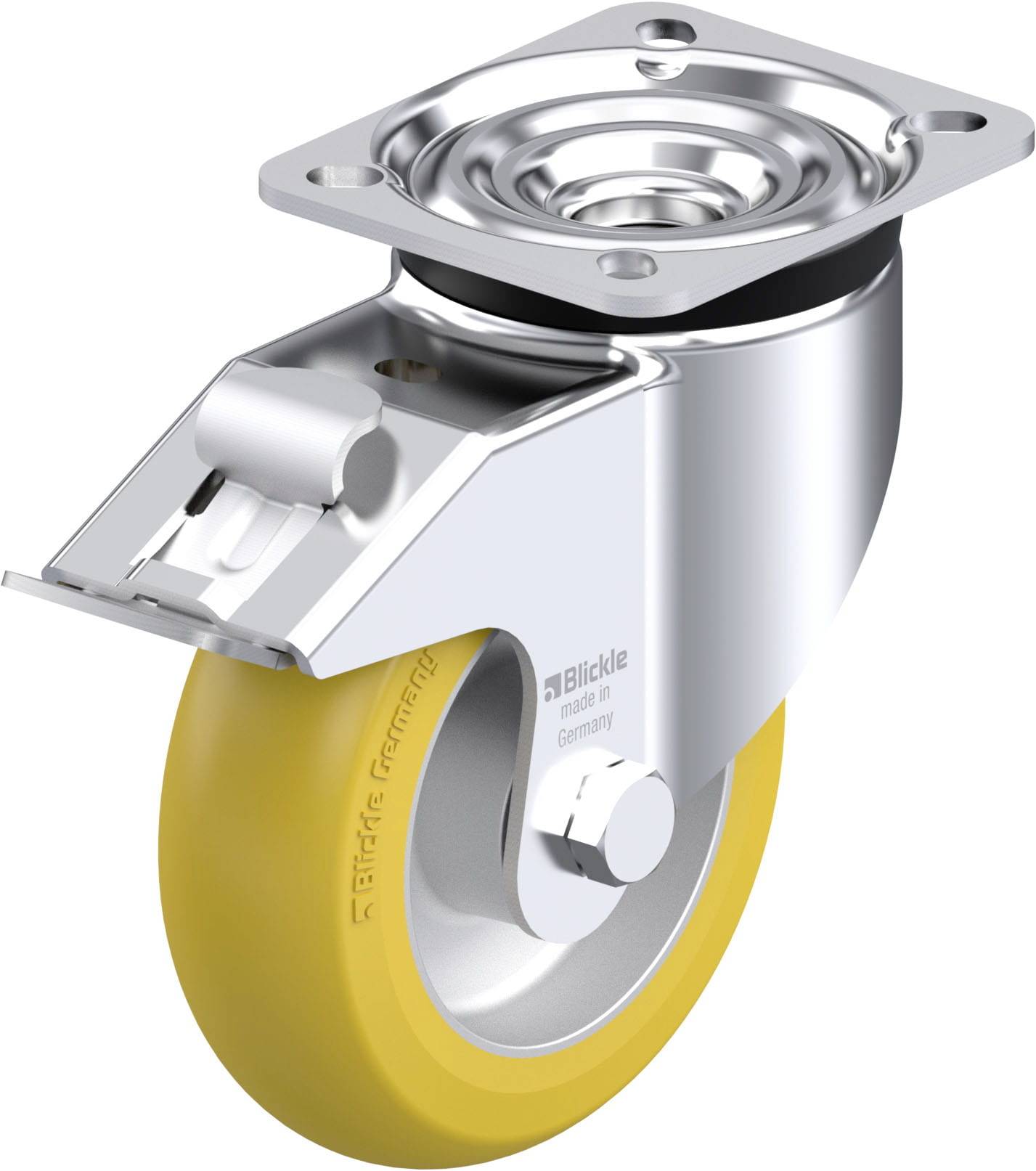 Blickle 901144 LK-ALTH 125K-1-FI-CO Stahlblech-Lenkrolle Rad-Durchmesser: 125mm Tragfähigkeit (max.): 350kg 1St.