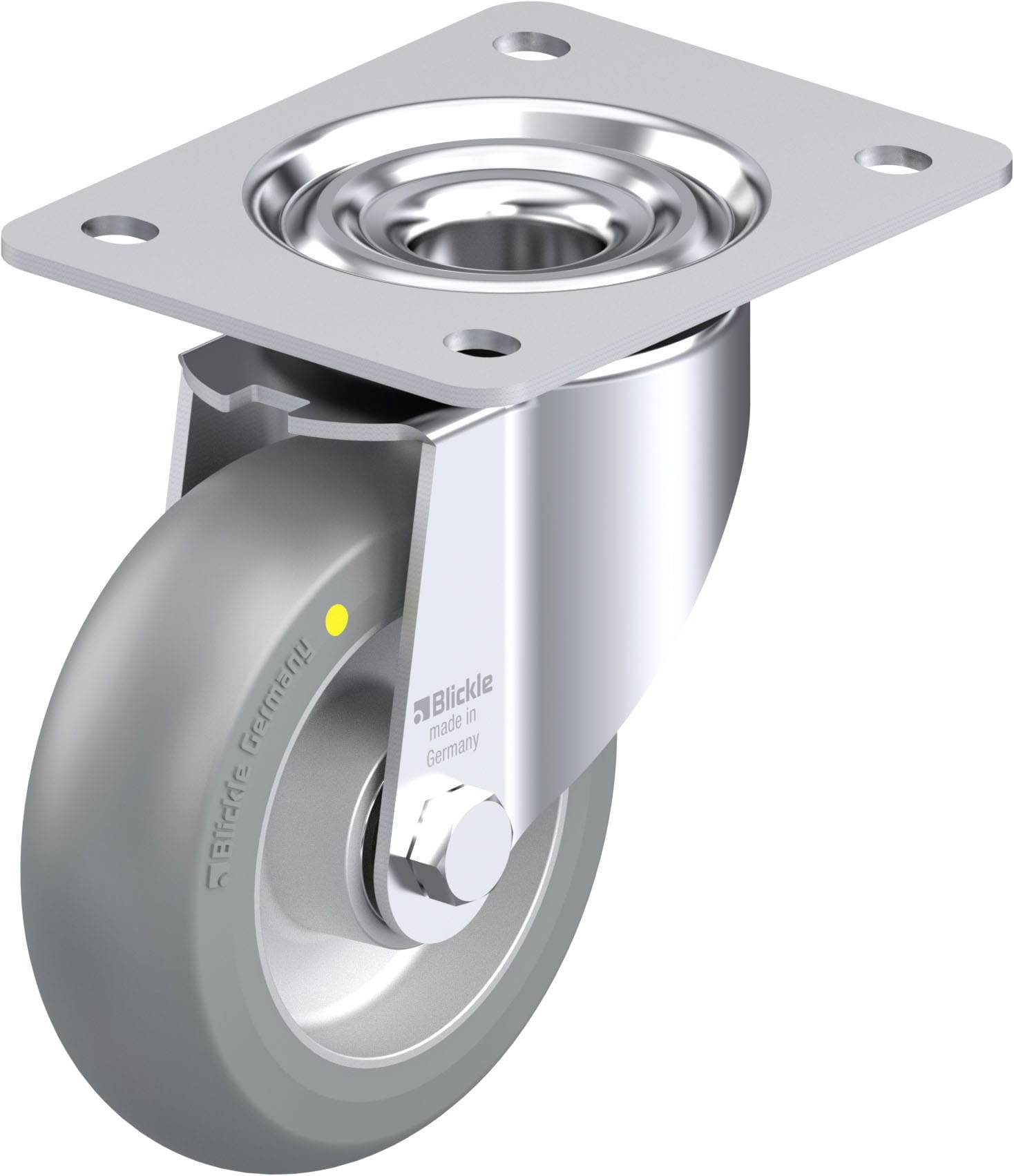 Blickle 936609 LK-ALTH 125K-3-AS-CO Stahlblech-Lenkrolle Rad-Durchmesser: 125mm Tragfähigkeit (max.): 350kg 1St.