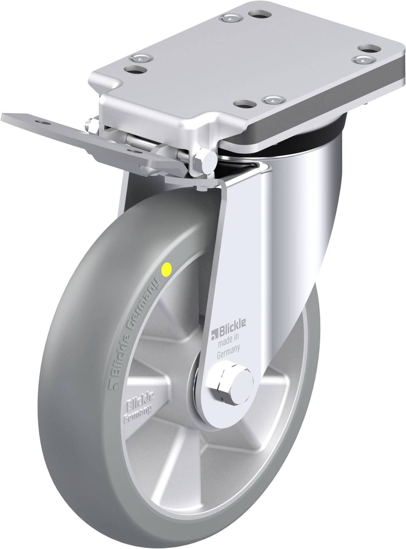 Blickle 936620 LK-ALTH 200K-IS-AS-CO Stahlblech-Lenkrolle Rad-Durchmesser: 200mm Tragfähigkeit (max.): 600kg 1St.