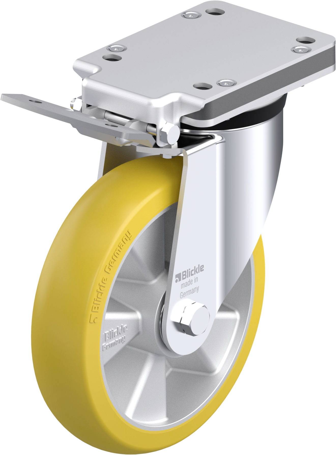 Blickle 881121 LK-ALTH 200K-IS-CO Stahlblech-Lenkrolle Rad-Durchmesser: 200mm Tragfähigkeit (max.): 600kg 1St.