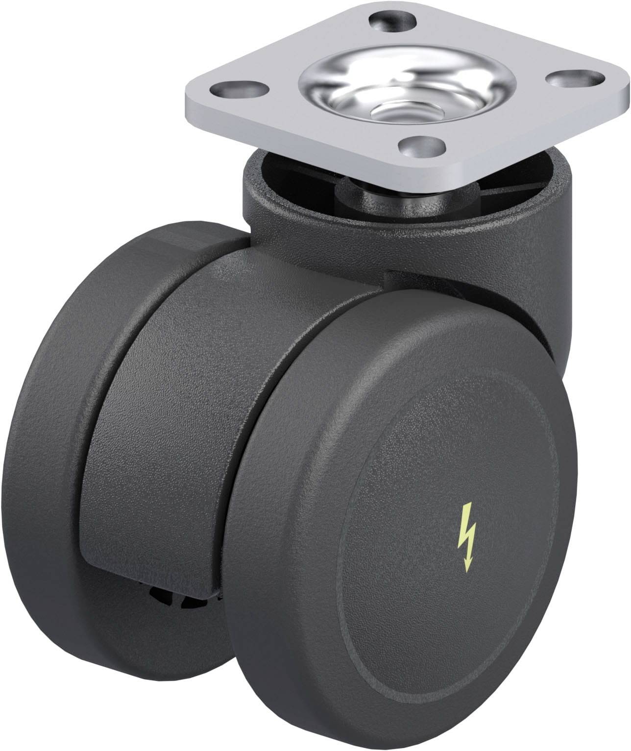 Blickle 849803 LKDB-PUA 50G-ELS-P20 Kunststoff-Doppel-Lenkrolle Rad-Durchmesser: 50mm Tragfähigkeit (max.): 50kg 1St.