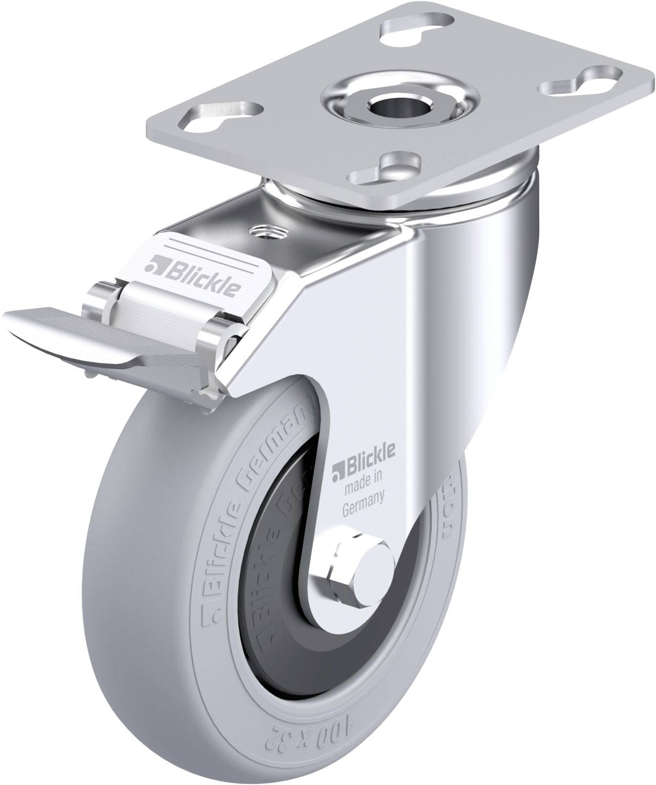 Blickle 921799 LKPA-POES 102KF-FI-SG Apparate-Lenkrolle Rad-Durchmesser: 100mm Tragfähigkeit (max.): 120kg 1St.