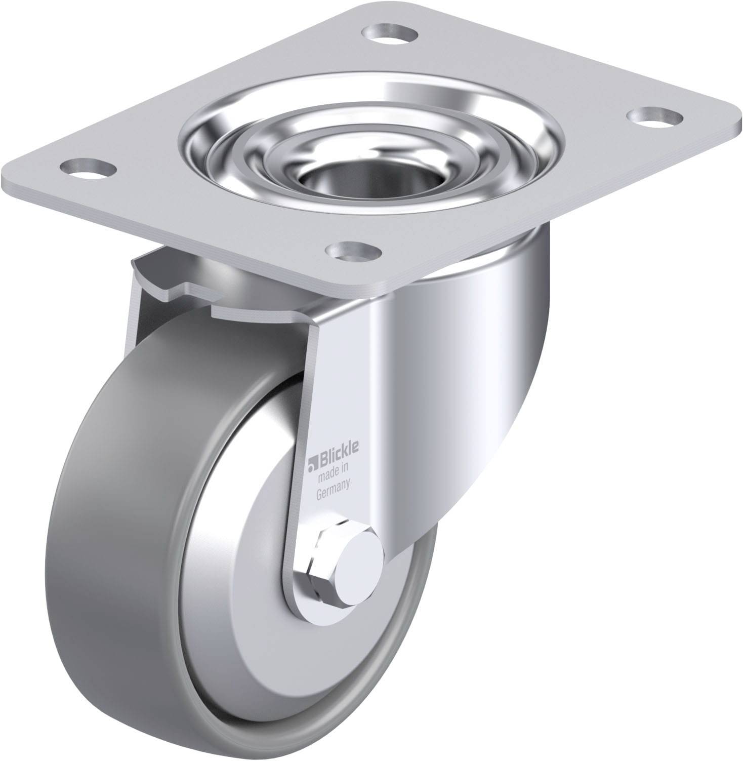 Blickle 946781 LK-PO 100G-3-ELS-FA Stahlblech-Lenkrolle Rad-Durchmesser: 100mm Tragfähigkeit (max.): 280kg 1St.