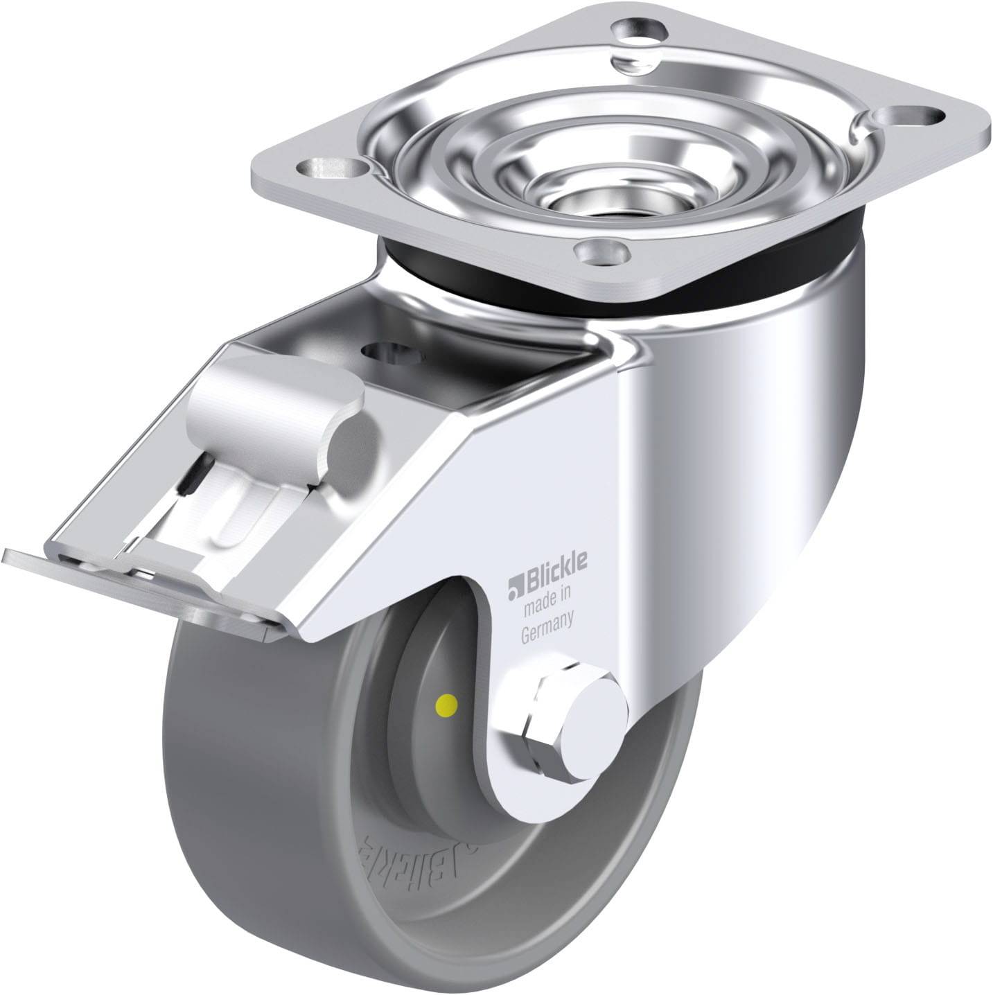 Blickle 925056 LK-PO 100KA-1-FI-ELS Stahlblech-Lenkrolle Rad-Durchmesser: 100mm Tragfähigkeit (max.): 280kg 1St.