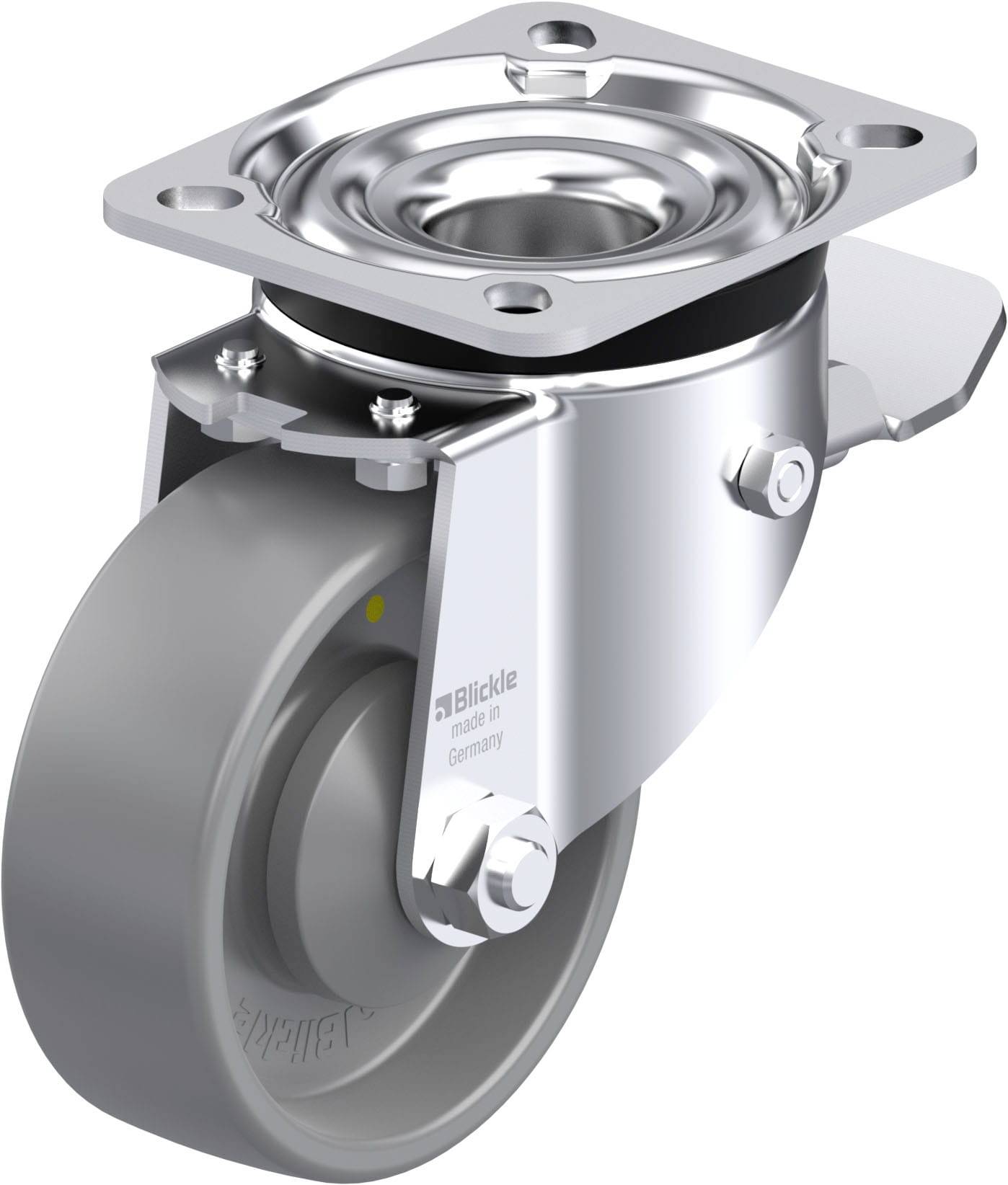 Blickle 936931 LK-PO 100KA-1-ST-ELS Stahlblech-Lenkrolle Rad-Durchmesser: 100mm Tragfähigkeit (max.): 280kg 1St.