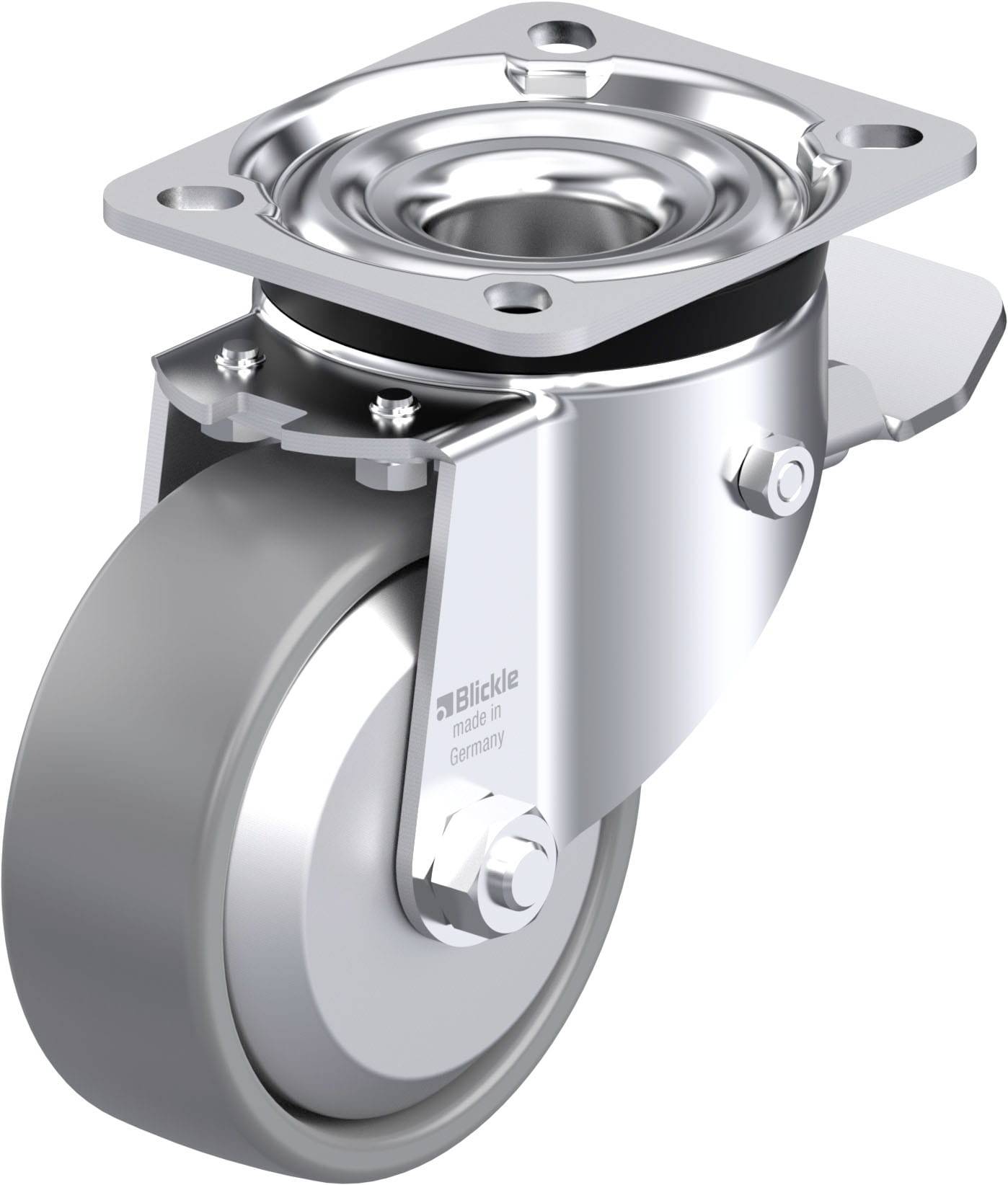 Blickle 946786 LK-PO 100KA-1-ST-ELS-FA Stahlblech-Lenkrolle Rad-Durchmesser: 100mm Tragfähigkeit (max.): 280kg 1St.