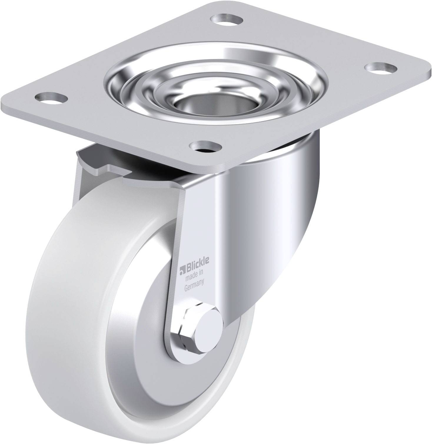 Blickle 852692 LK-PO 100XR-3-FA Stahlblech-Lenkrolle Rad-Durchmesser: 100mm Tragfähigkeit (max.): 280kg 1St.