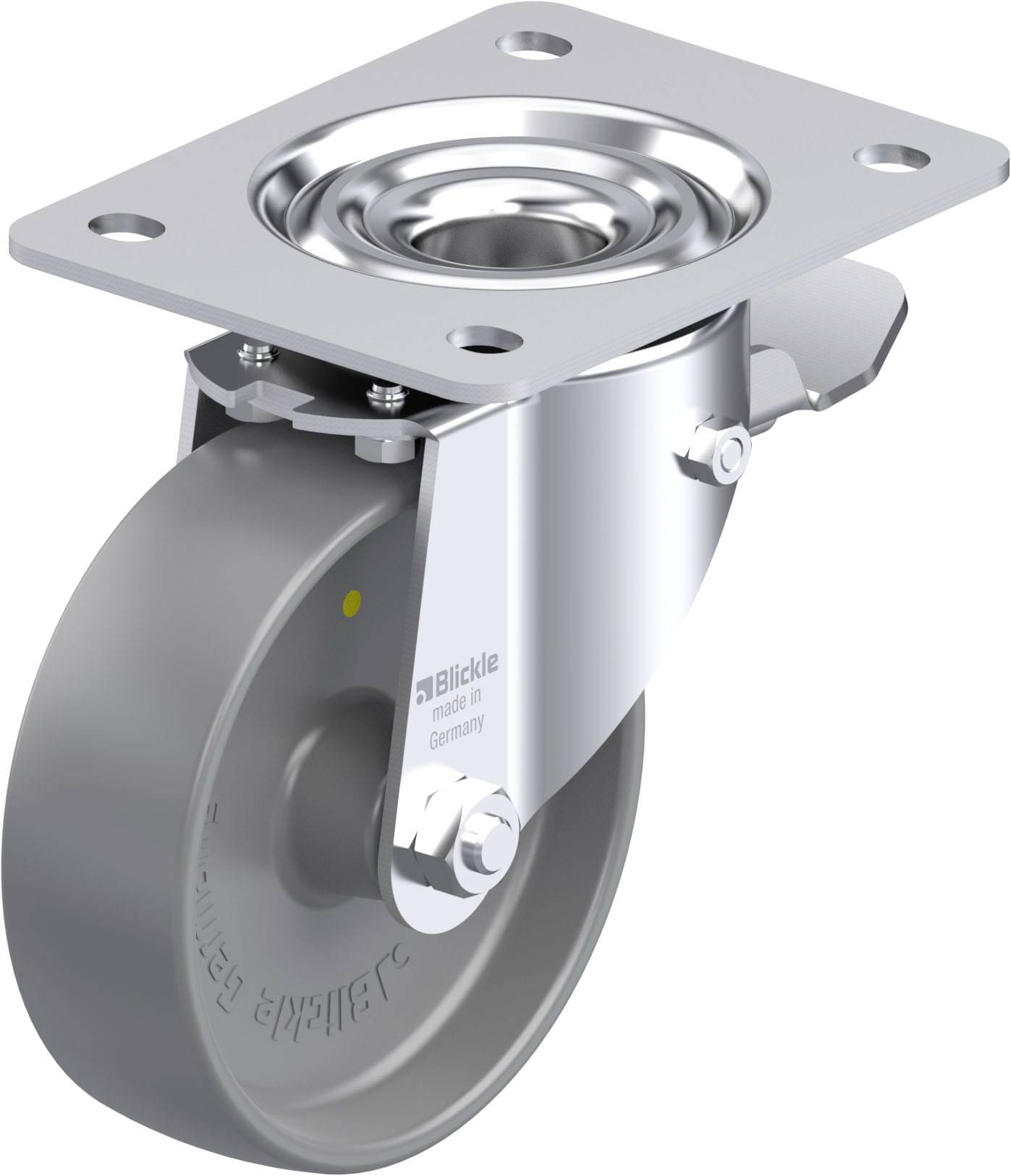 Blickle 885965 LK-PO 125G-3-ST-ELS Stahlblech-Lenkrolle Rad-Durchmesser: 125mm Tragfähigkeit (max.): 300kg 1St.