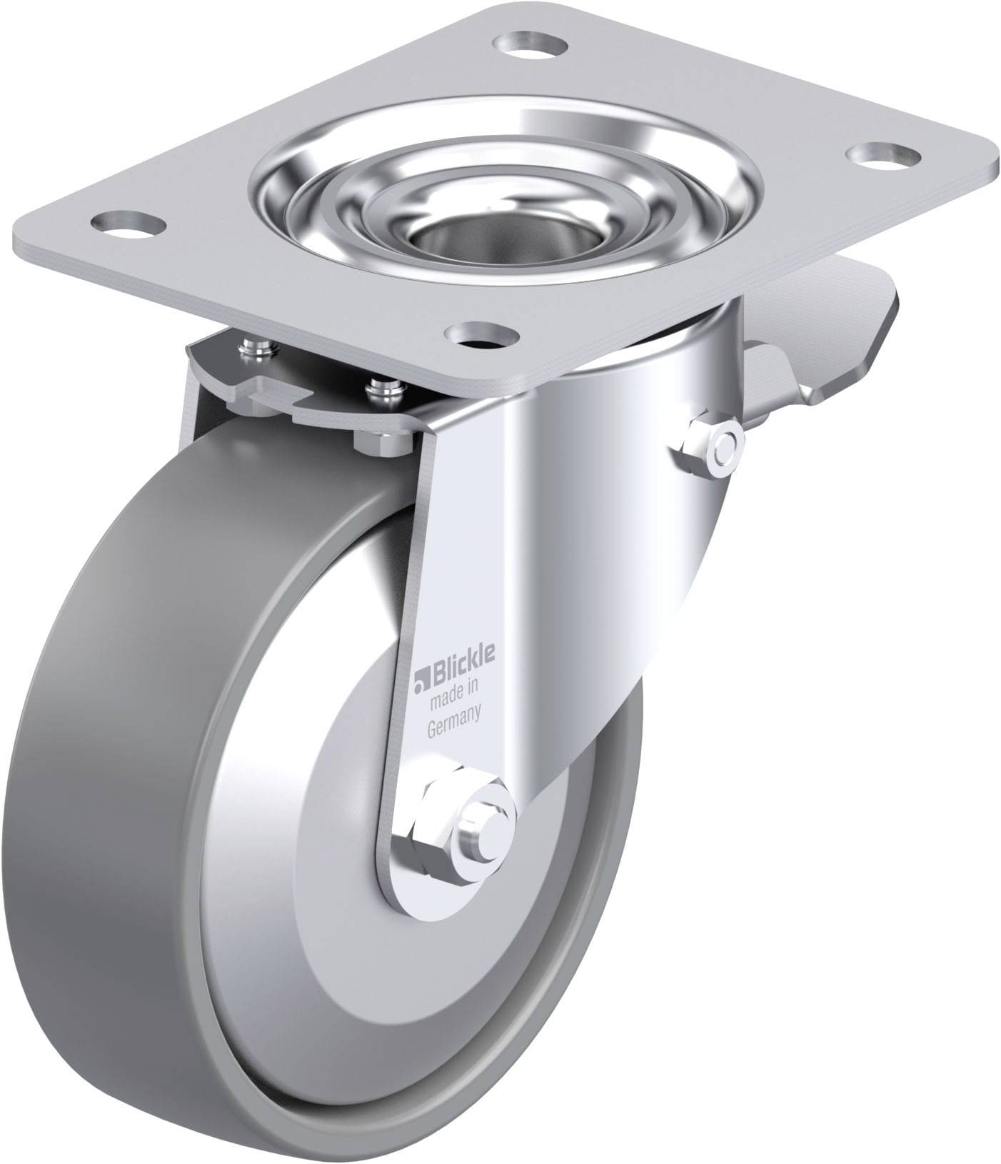 Blickle 946801 LK-PO 125KA-3-ST-ELS-FA Stahlblech-Lenkrolle Rad-Durchmesser: 125mm Tragfähigkeit (max.): 300kg 1St.