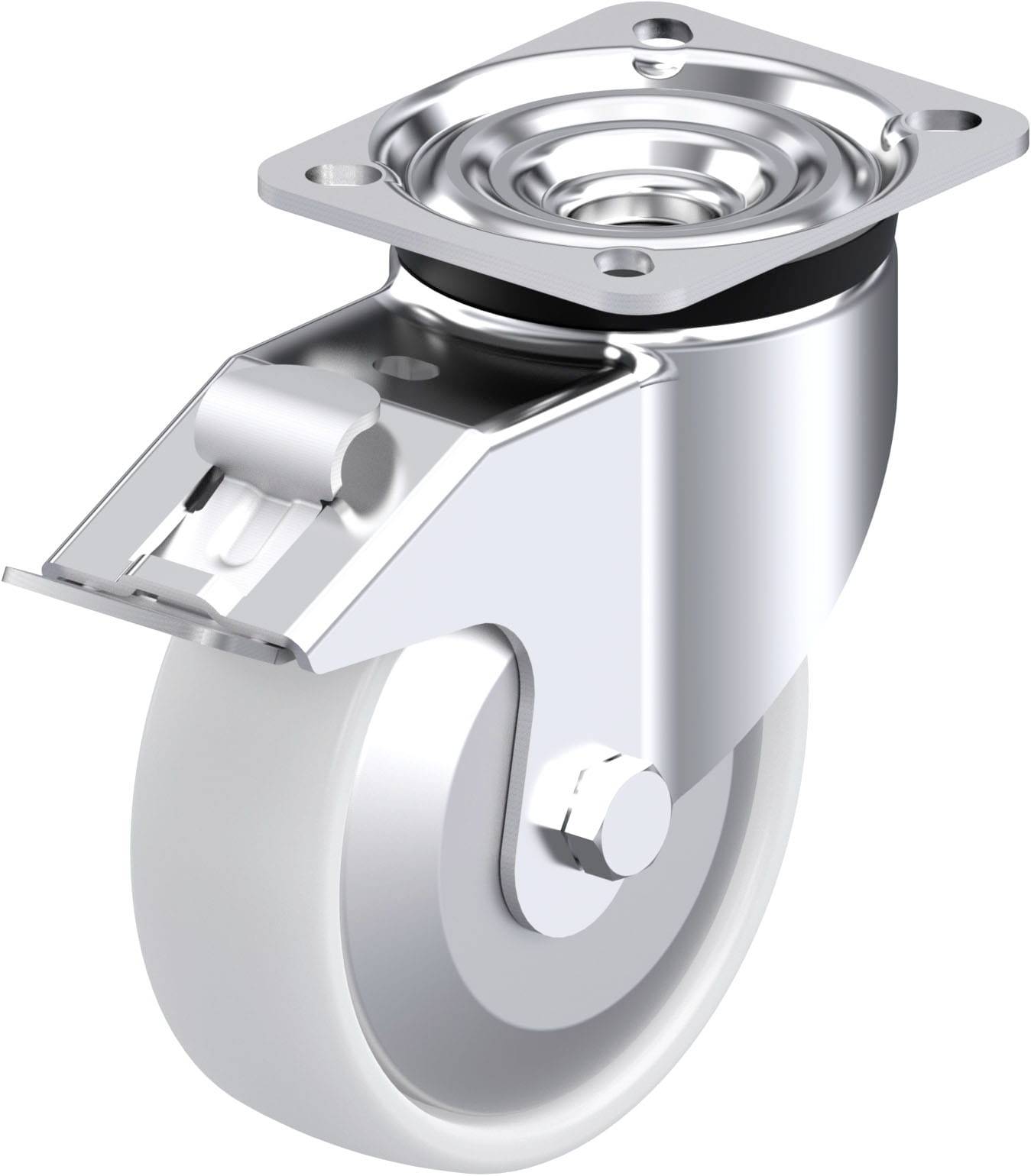 Blickle 852700 LK-PO 125XR-1-FI-FA Stahlblech-Lenkrolle Rad-Durchmesser: 125mm Tragfähigkeit (max.): 300kg 1St.