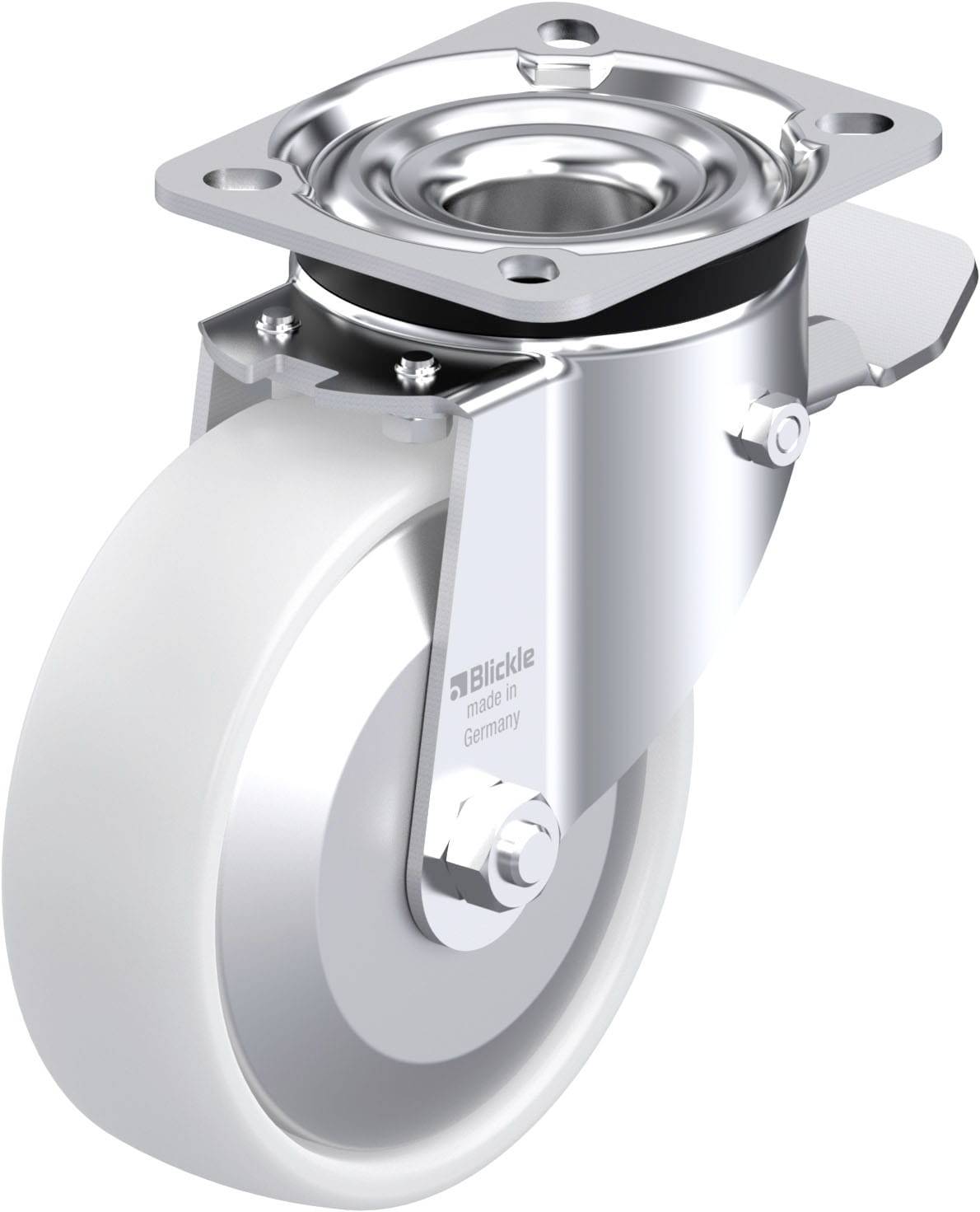Blickle 852701 LK-PO 125XR-1-ST-FA Stahlblech-Lenkrolle Rad-Durchmesser: 125mm Tragfähigkeit (max.): 300kg 1St.