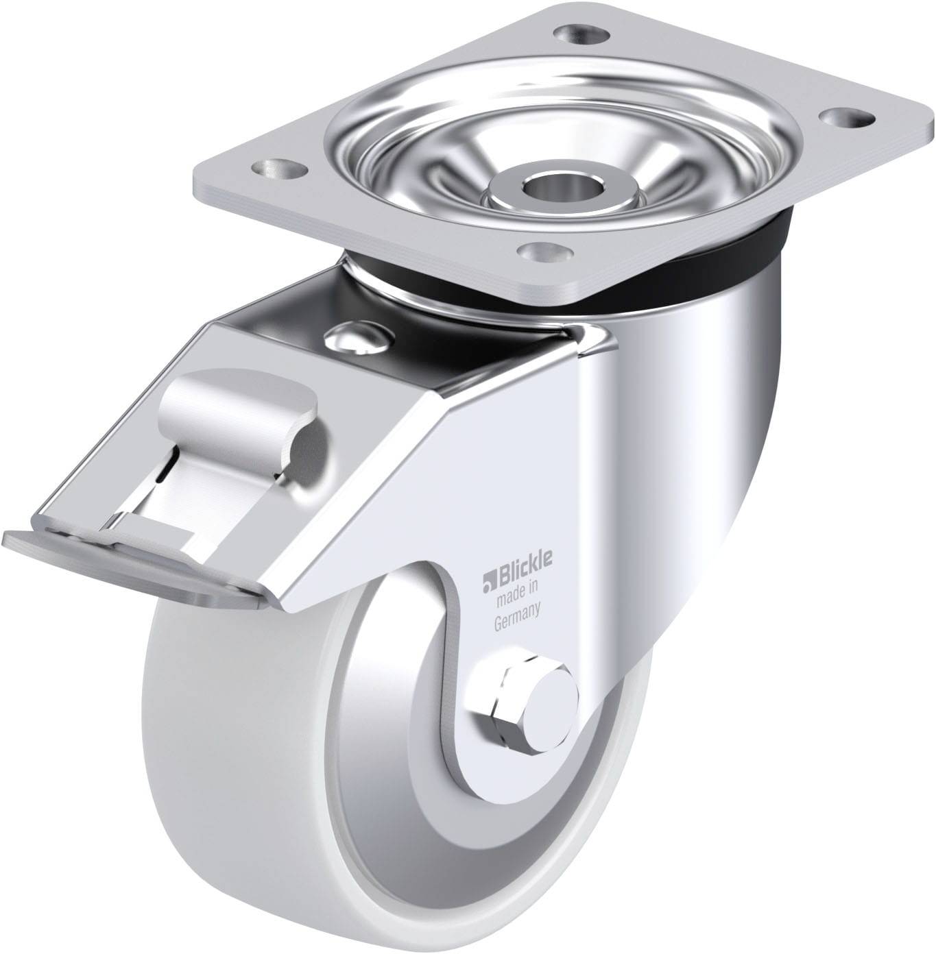 Blickle 852741 LK-PO 127R-FI-FA Stahlblech-Lenkrolle Rad-Durchmesser: 125mm Tragfähigkeit (max.): 400kg 1St.