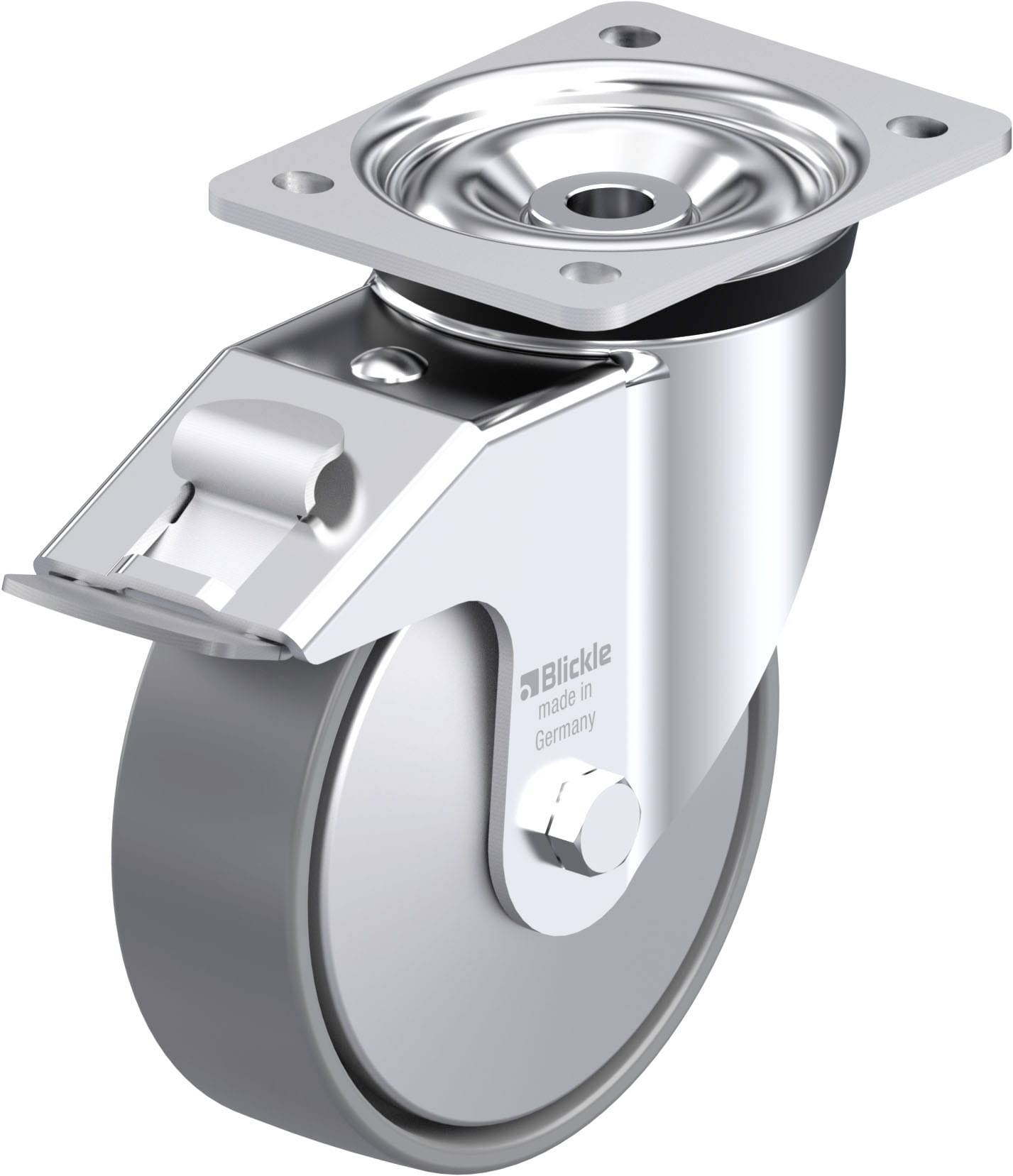 Blickle 946809 LK-PO 160G-FI-ELS-FA Stahlblech-Lenkrolle Rad-Durchmesser: 160mm Tragfähigkeit (max.): 450kg 1St.