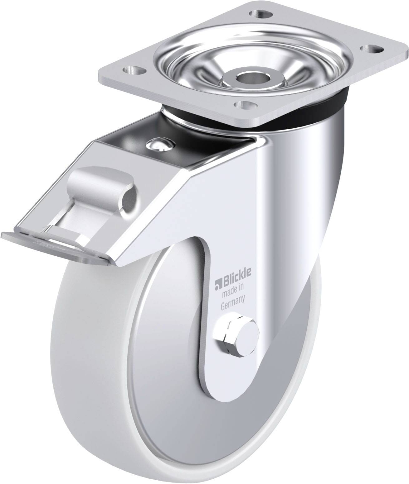 Blickle 750279 LK-PO 175K-FI-FA Stahlblech-Lenkrolle Rad-Durchmesser: 175mm Tragfähigkeit (max.): 500kg 1St.