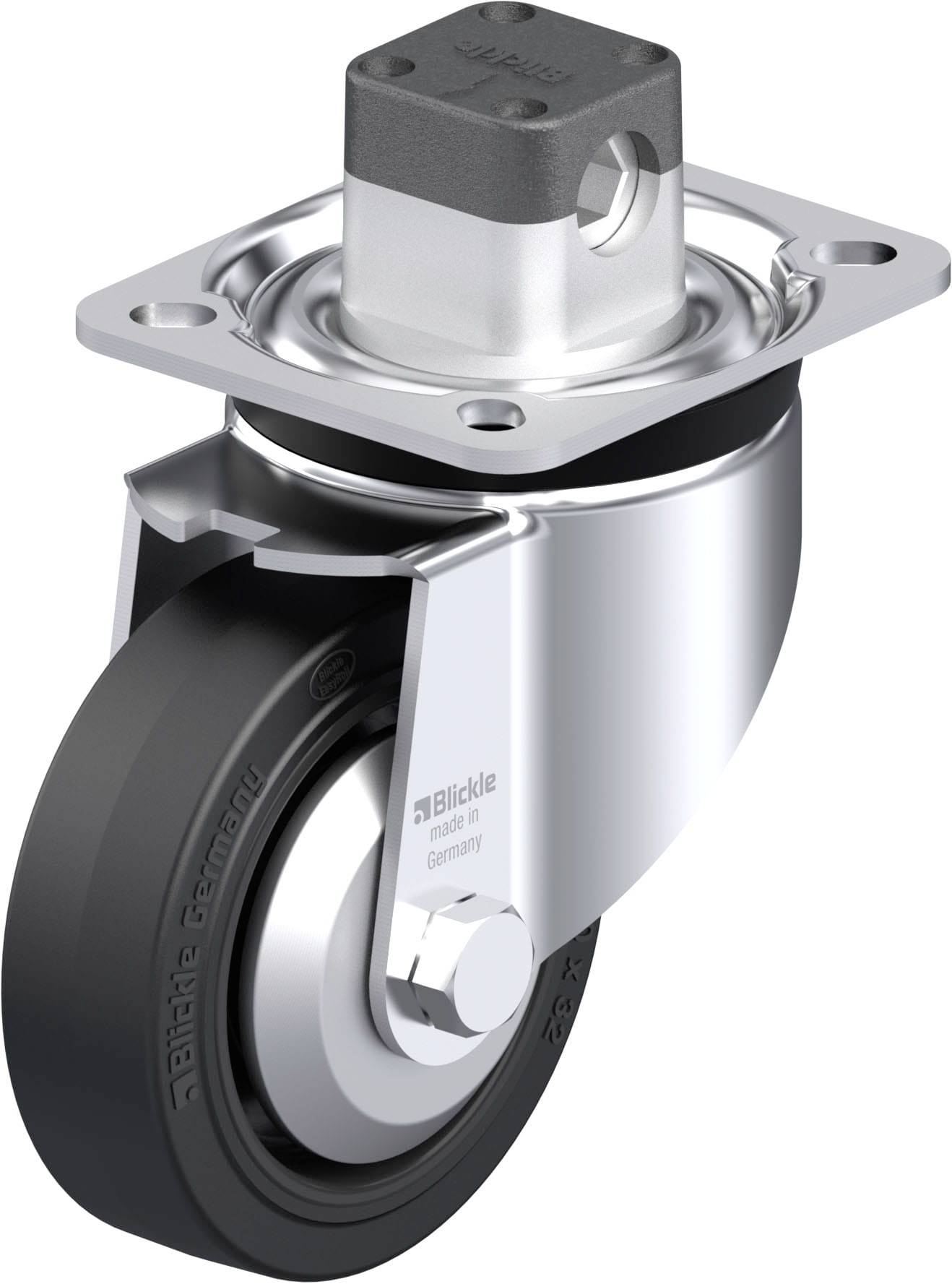 Blickle 850968 LK-POEV 100KAD-1-CS11-FA Stahlblech-Lenkrolle Rad-Durchmesser: 100mm Tragfähigkeit (max.): 200kg 1St.