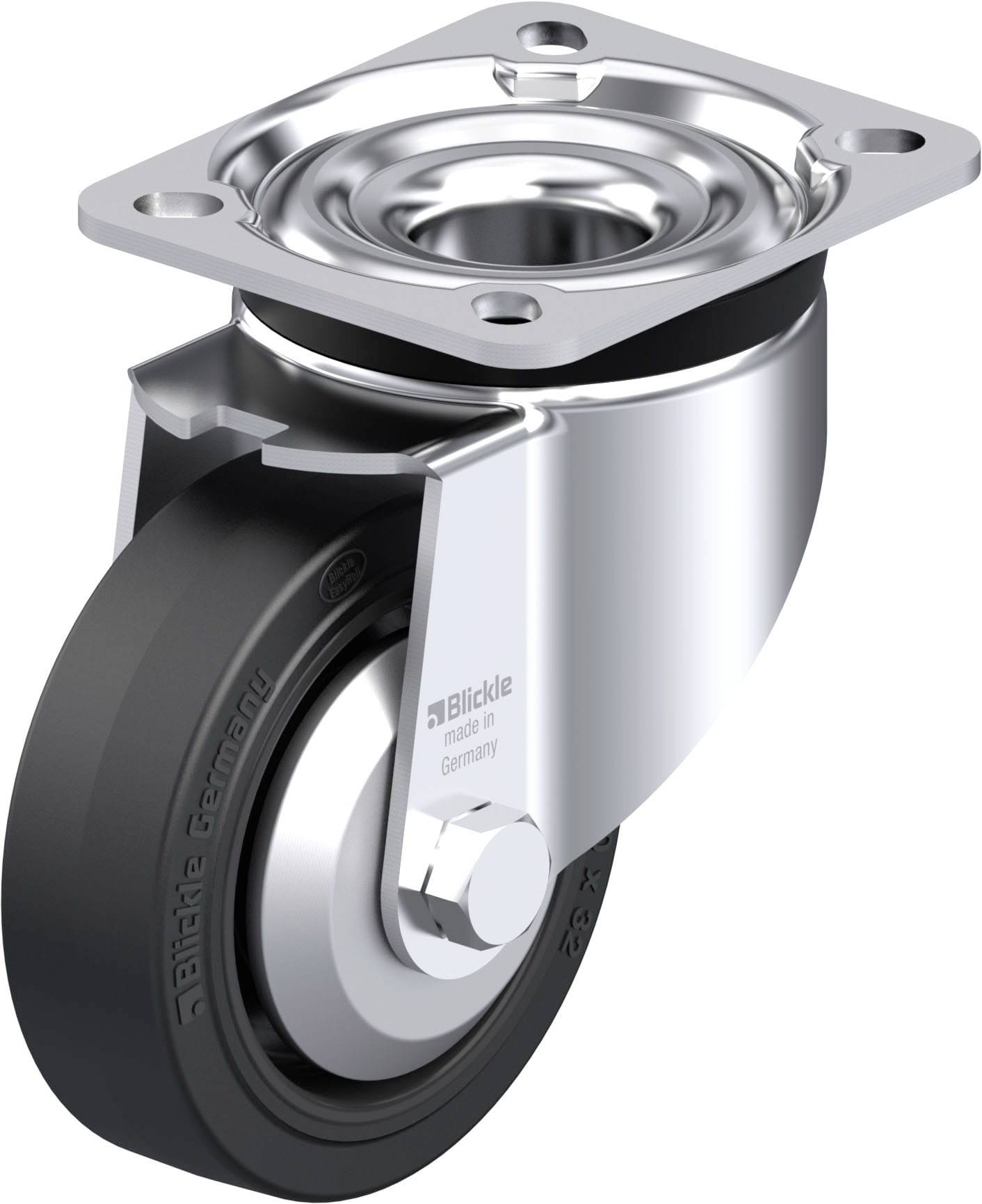 Blickle 850973 LK-POEV 100KAD-1-FA Stahlblech-Lenkrolle Rad-Durchmesser: 100mm Tragfähigkeit (max.): 200kg 1St.