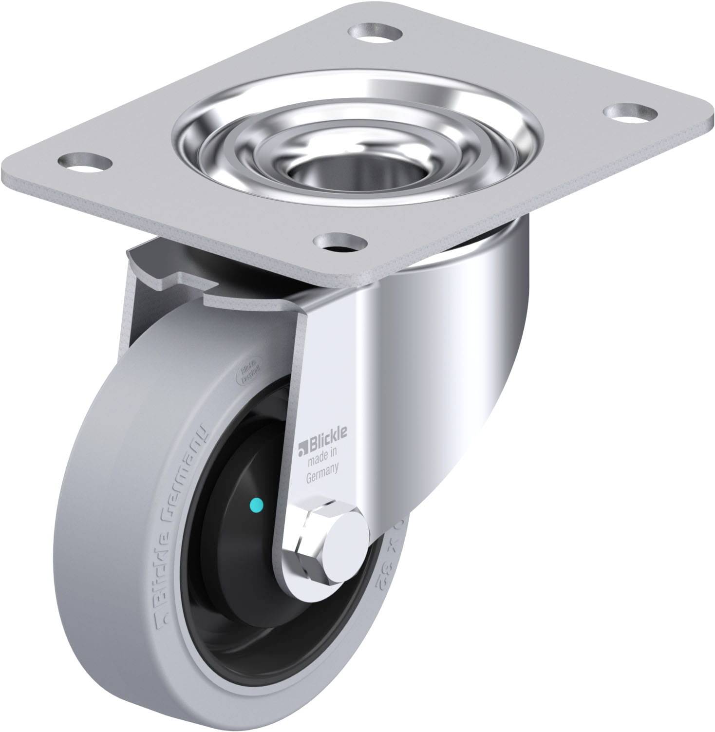 Blickle 851046 LK-POEV 100KAD-3-SG Stahlblech-Lenkrolle Rad-Durchmesser: 100mm Tragfähigkeit (max.): 200kg 1St.