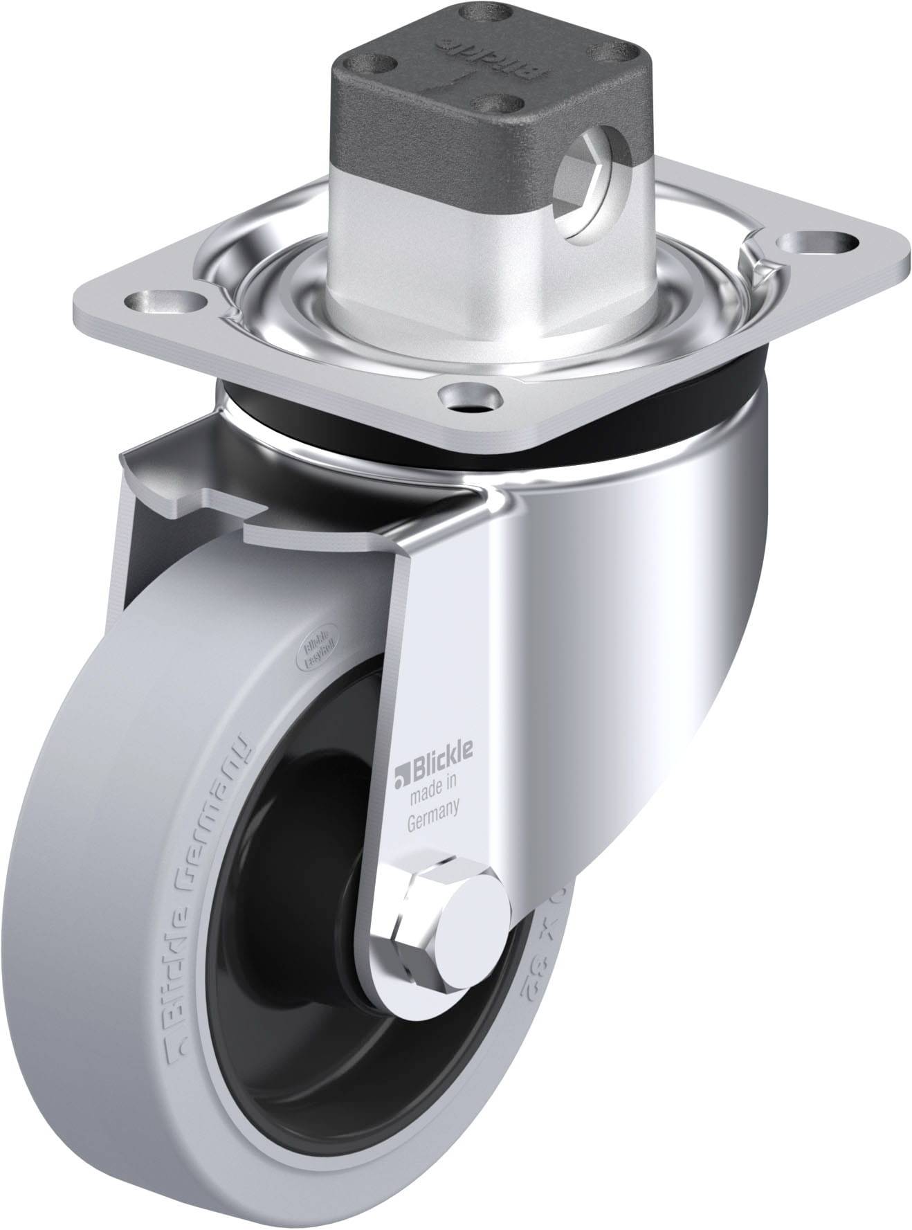 Blickle 850939 LK-POEV 100XR-1-CS11-SG Stahlblech-Lenkrolle Rad-Durchmesser: 100mm Tragfähigkeit (max.): 200kg 1St.