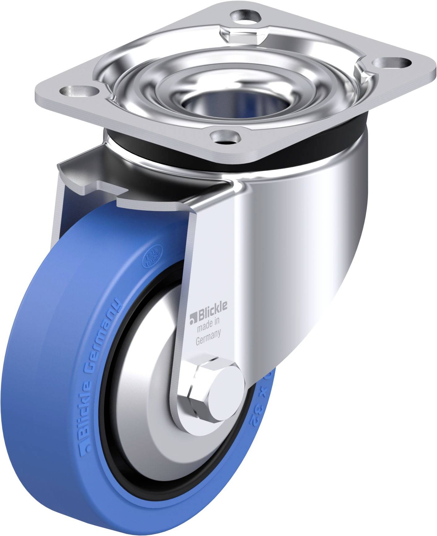 Blickle 850943 LK-POEV 100XR-1-SB-FA Stahlblech-Lenkrolle Rad-Durchmesser: 100mm Tragfähigkeit (max.): 200kg 1St.