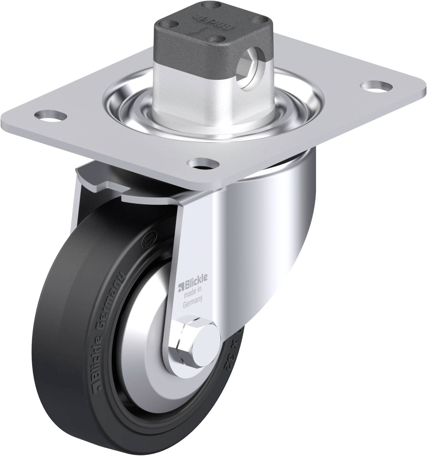 Blickle 851002 LK-POEV 100XR-3-CS11-FA Stahlblech-Lenkrolle Rad-Durchmesser: 100mm Tragfähigkeit (max.): 200kg 1St.