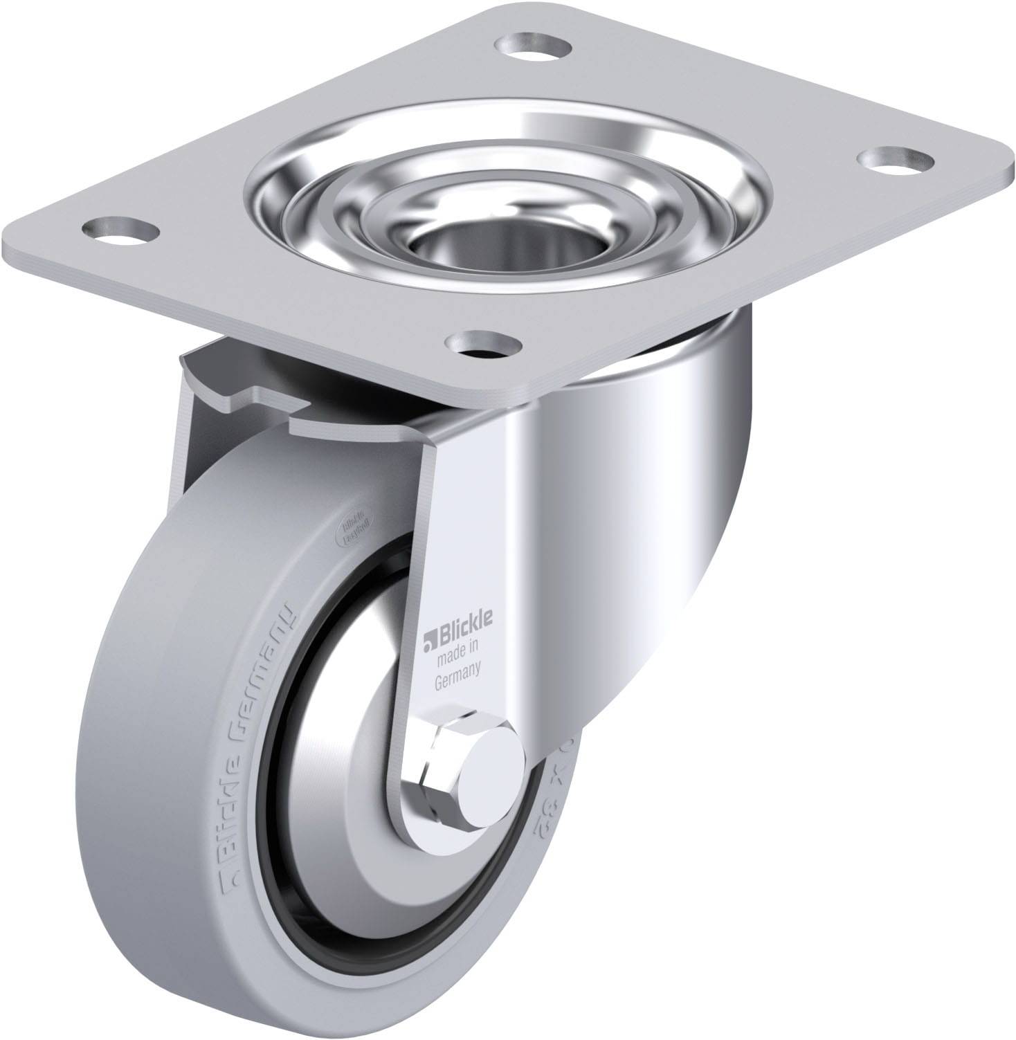 Blickle 851006 LK-POEV 100XR-3-SG-FA Stahlblech-Lenkrolle Rad-Durchmesser: 100mm Tragfähigkeit (max.): 200kg 1St.
