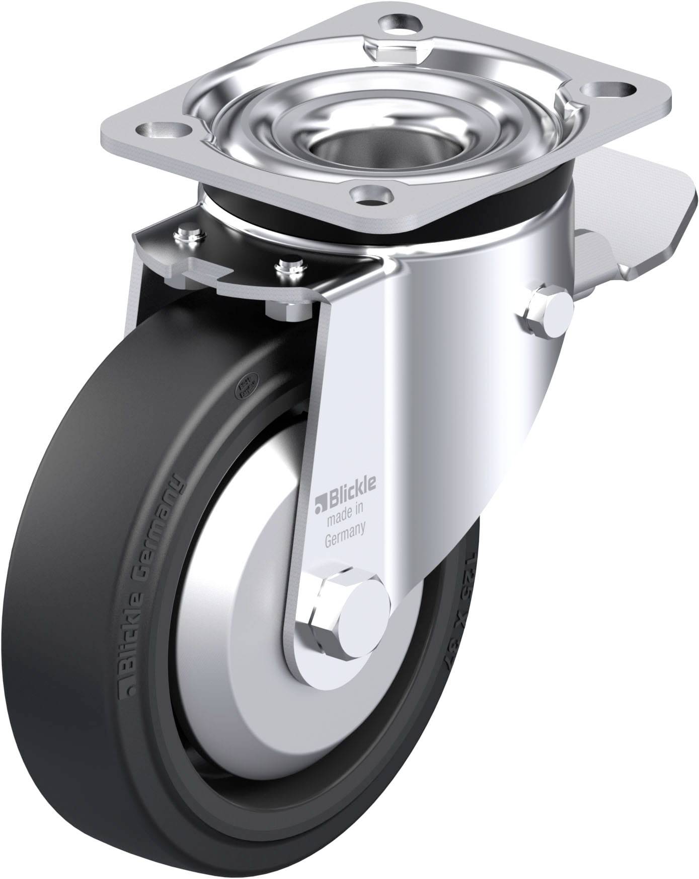 Blickle 851096 LK-POEV 125KAD-1-ST-FA Stahlblech-Lenkrolle Rad-Durchmesser: 125mm Tragfähigkeit (max.): 250kg 1St.