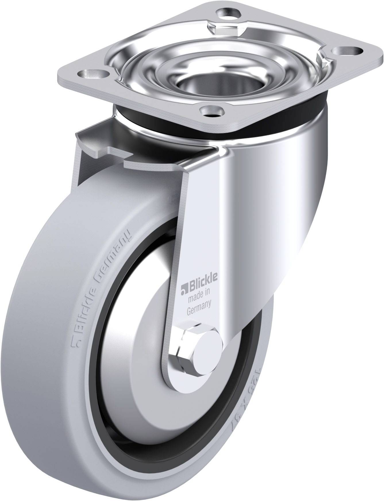 Blickle 945783 LK-POEV 125XKA-3-SG-FA Stahlblech-Lenkrolle Rad-Durchmesser: 125mm Tragfähigkeit (max.): 250kg 1St.