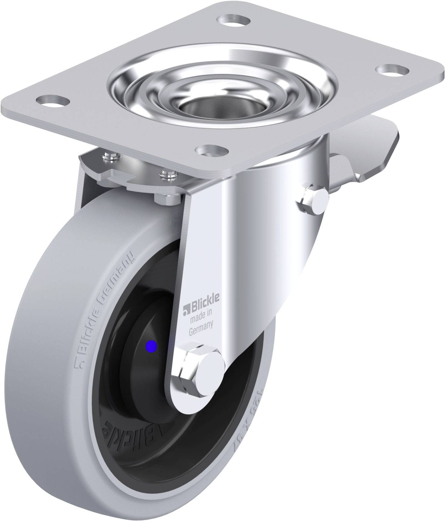 Blickle 945784 LK-POEV 125XKA-3-ST-SG Stahlblech-Lenkrolle Rad-Durchmesser: 125mm Tragfähigkeit (max.): 250kg 1St.