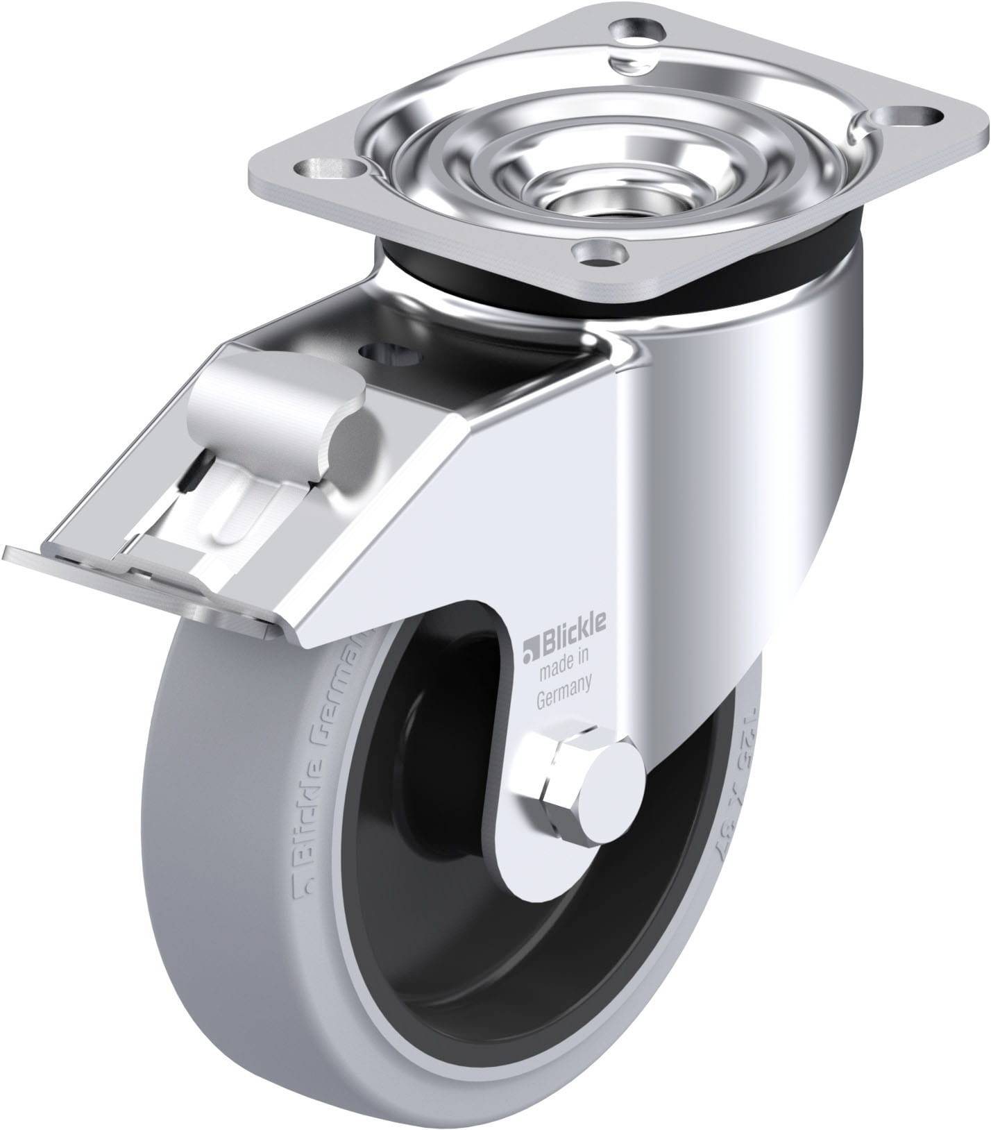 Blickle 851062 LK-POEV 125XR-1-FI-SG Stahlblech-Lenkrolle Rad-Durchmesser: 125mm Tragfähigkeit (max.): 250kg 1St.