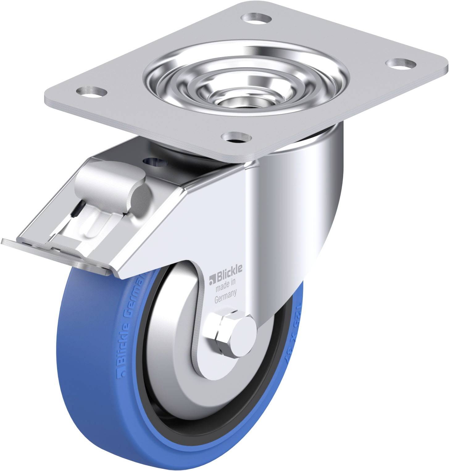 Blickle 851116 LK-POEV 125XR-3-FI-SB-FA Stahlblech-Lenkrolle Rad-Durchmesser: 125mm Tragfähigkeit (max.): 250kg 1St.